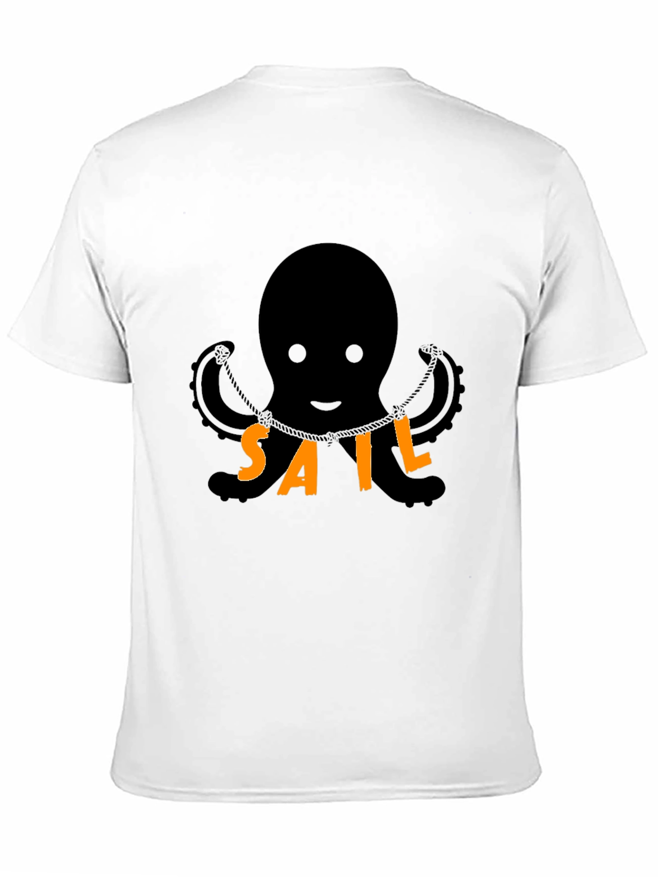 Octopus SAIL T-Shirt - Black Cotton Blend