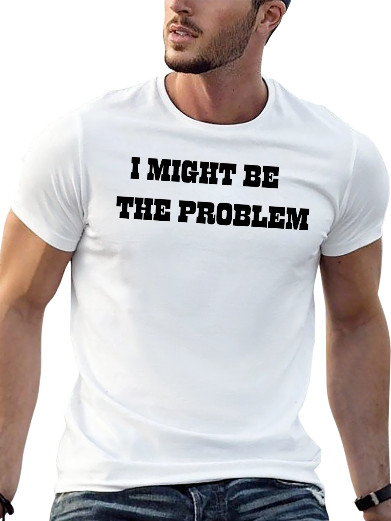 I Might Be The Problem Graphic Tee - Black