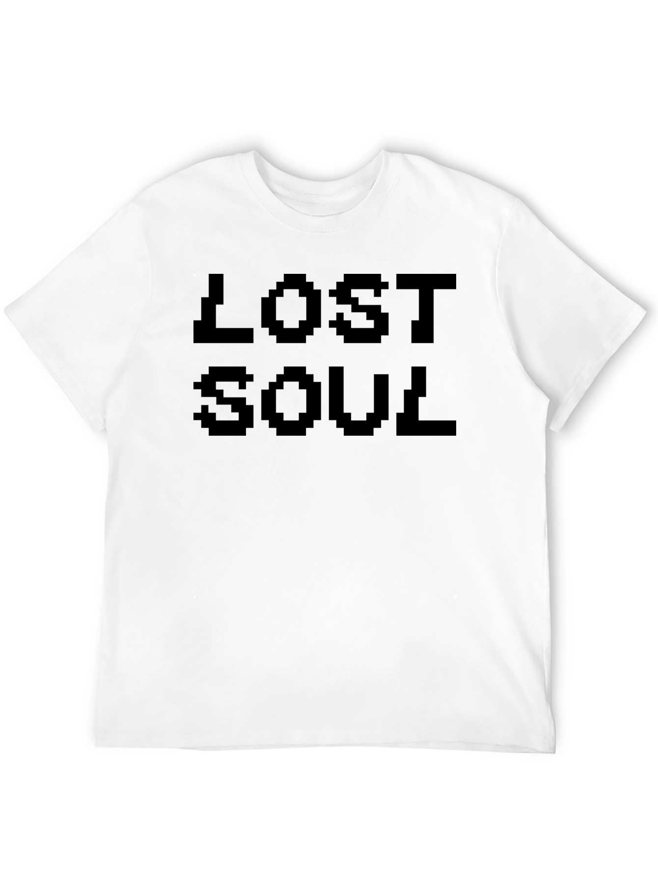 Pixelated Lost Soul Black T-Shirt - Retro Gaming Style