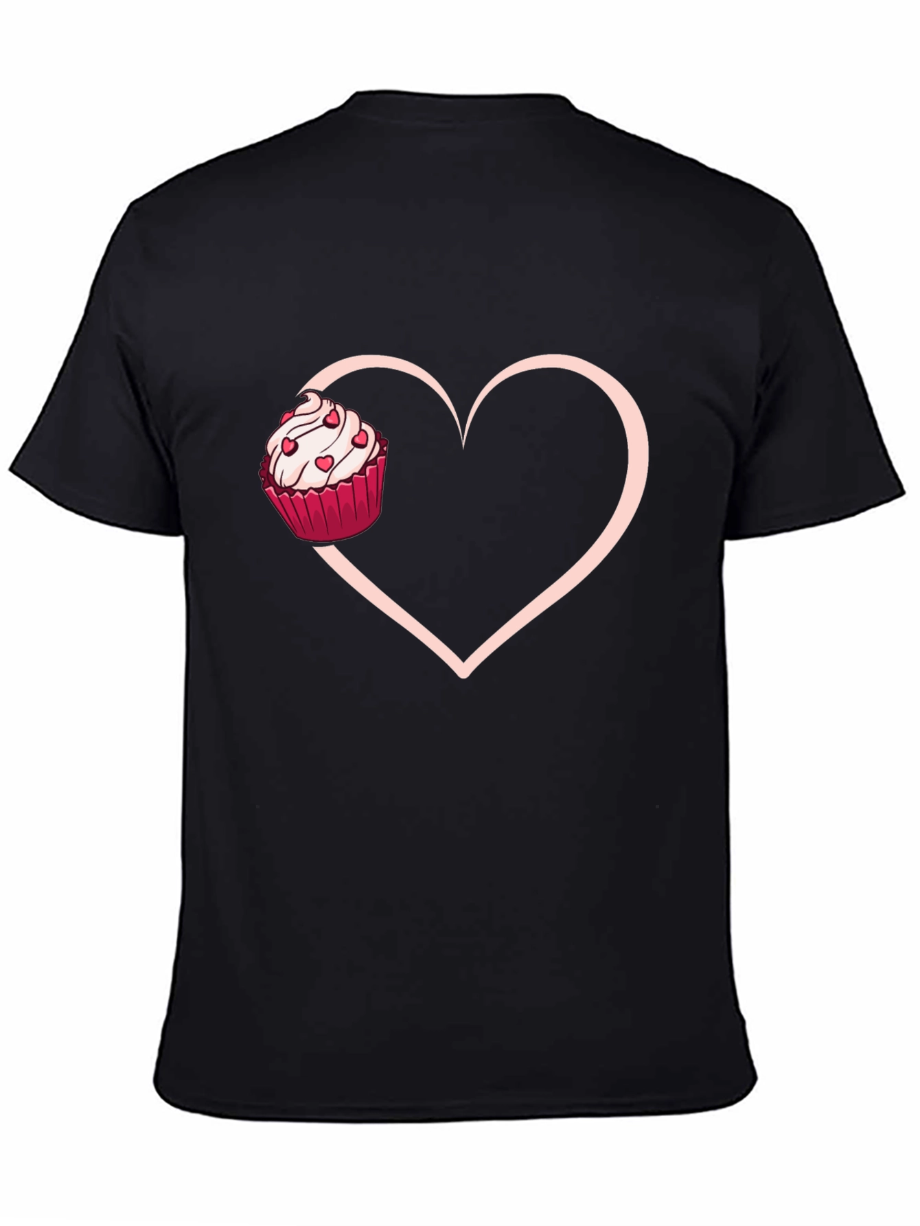 Cupcake Heart Graphic Tee - Sweet Love T-Shirt