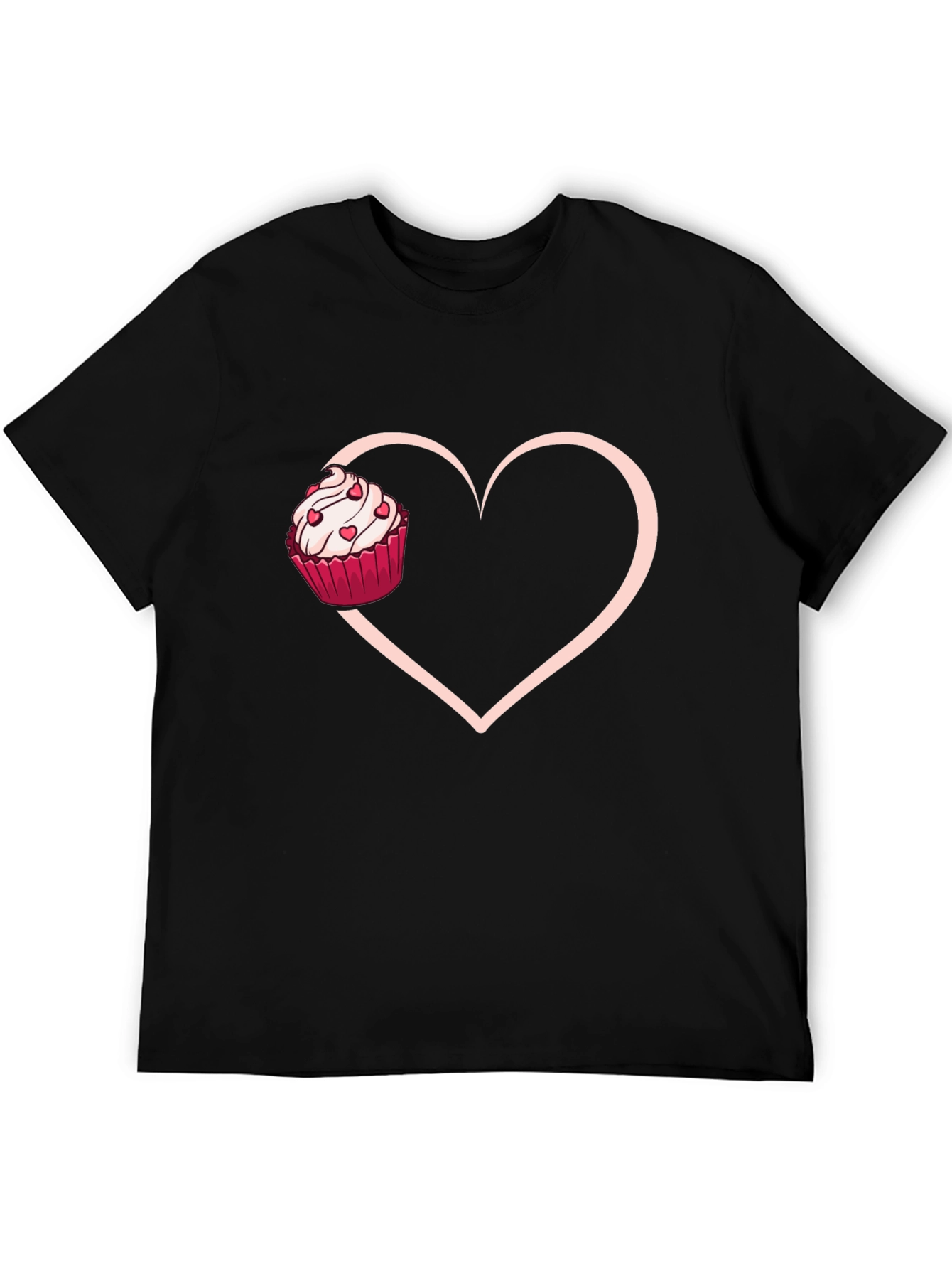 Cupcake Heart Graphic Tee - Sweet Love T-Shirt