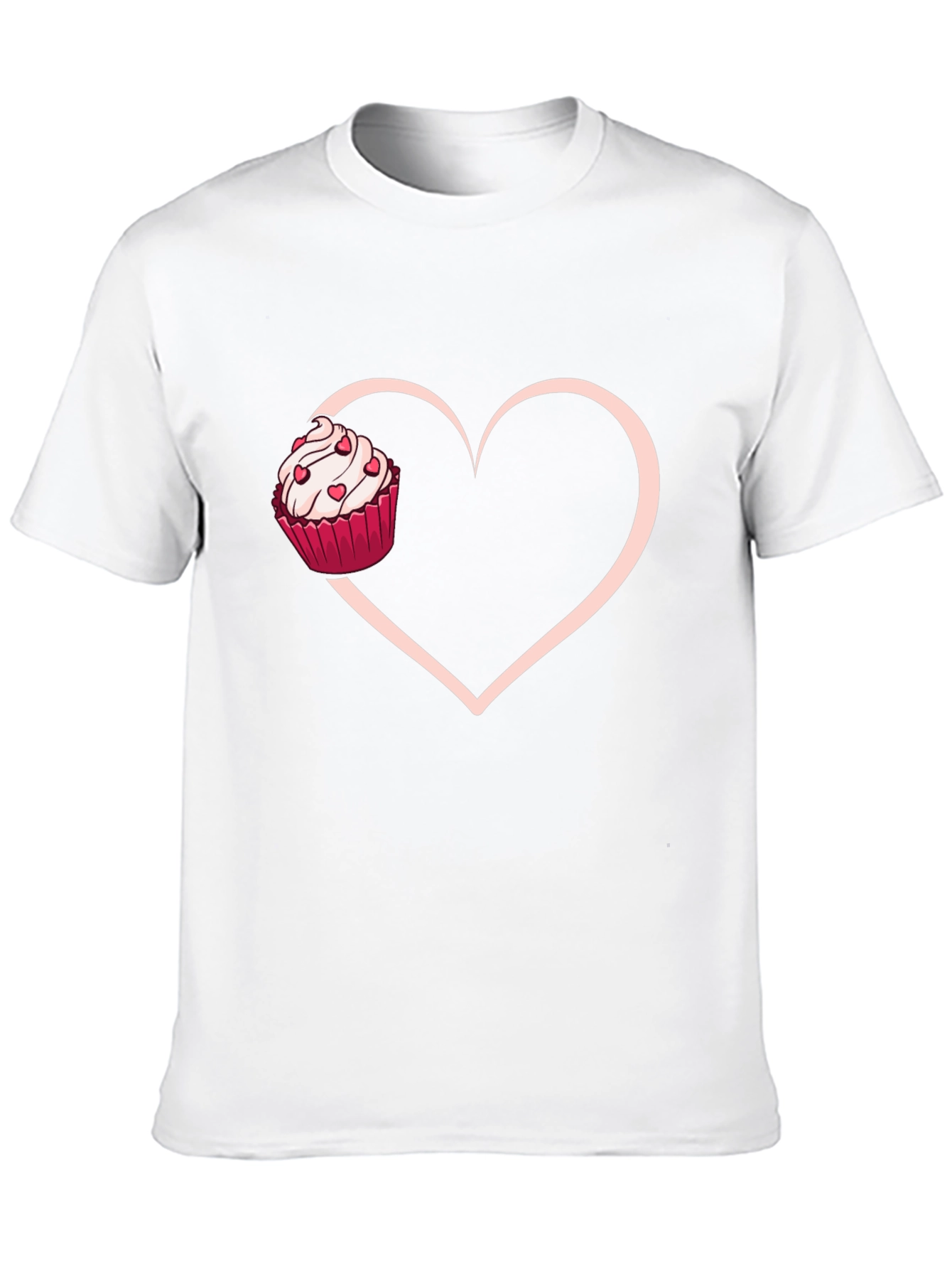 Cupcake Heart Graphic Tee - Sweet Love T-Shirt