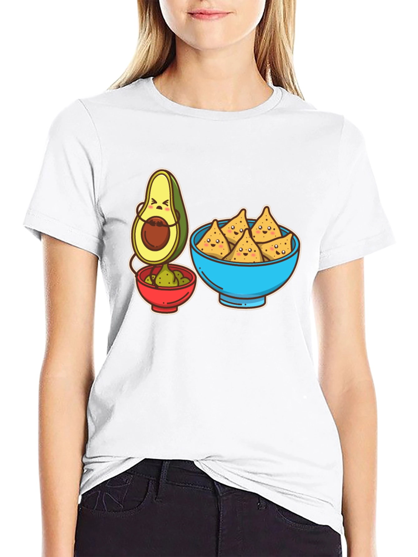 Avocado & Chips Graphic T-Shirt - Funny Foodie Tee