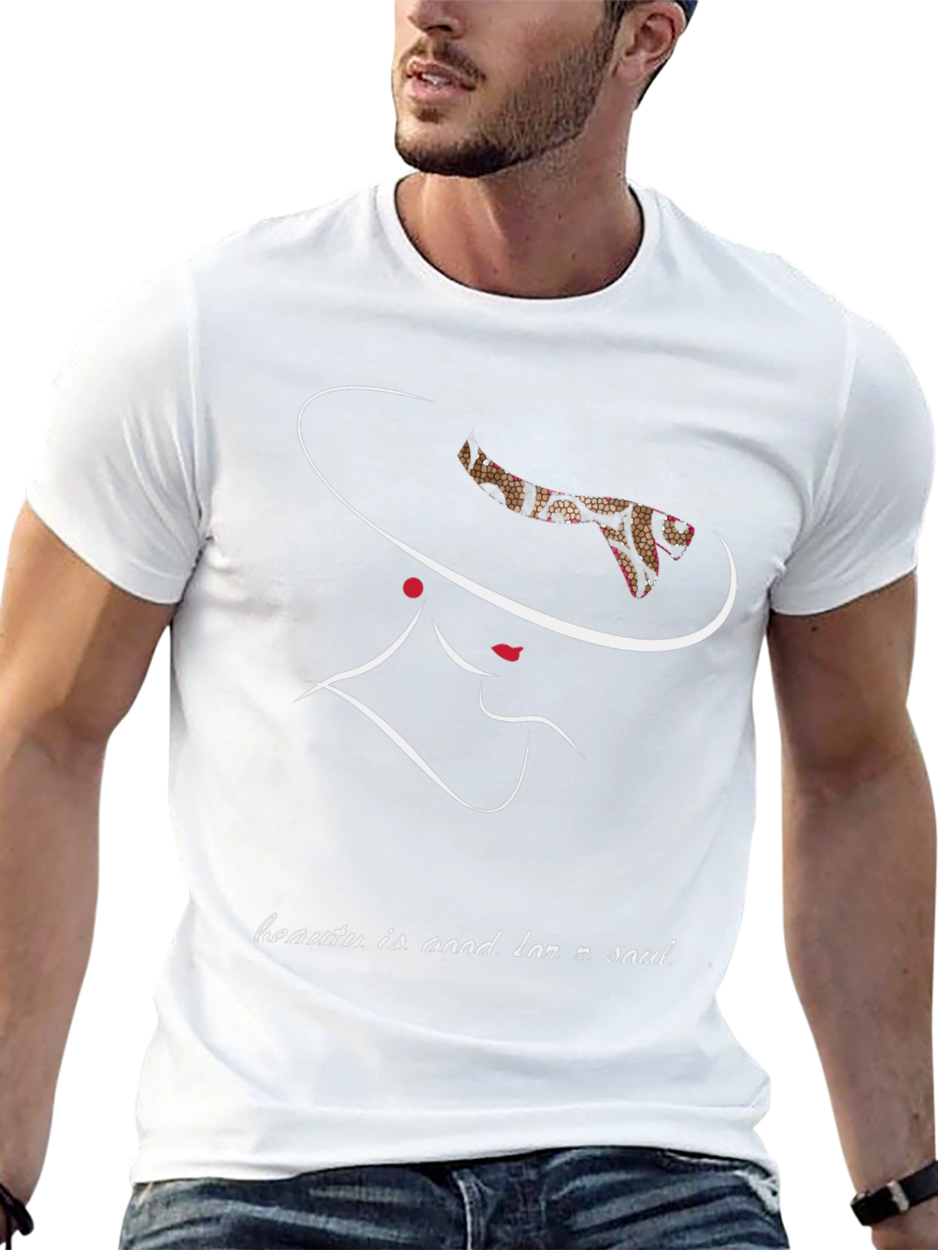 Elegant Woman Silhouette Graphic T-Shirt
