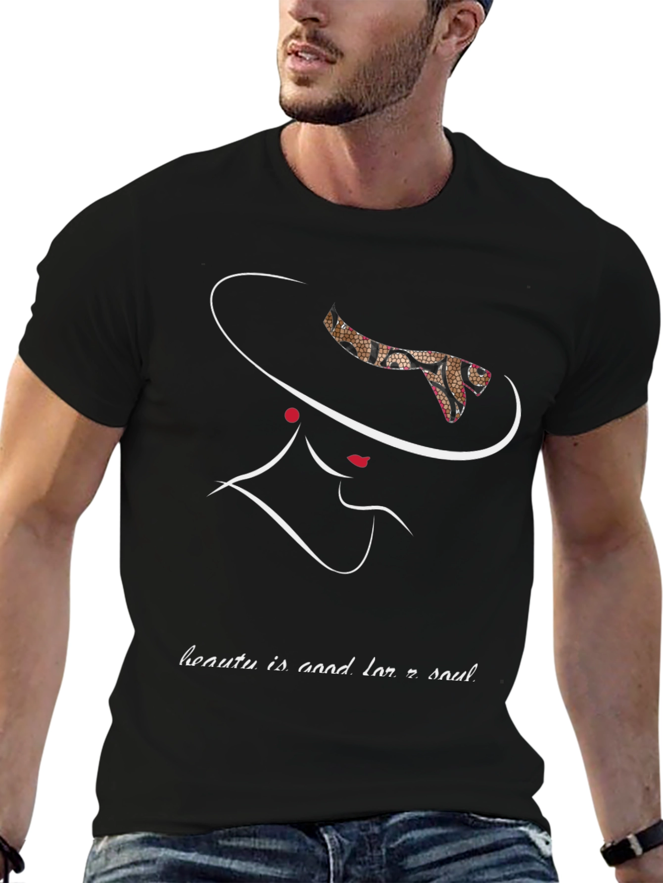 Elegant Woman Silhouette Graphic T-Shirt