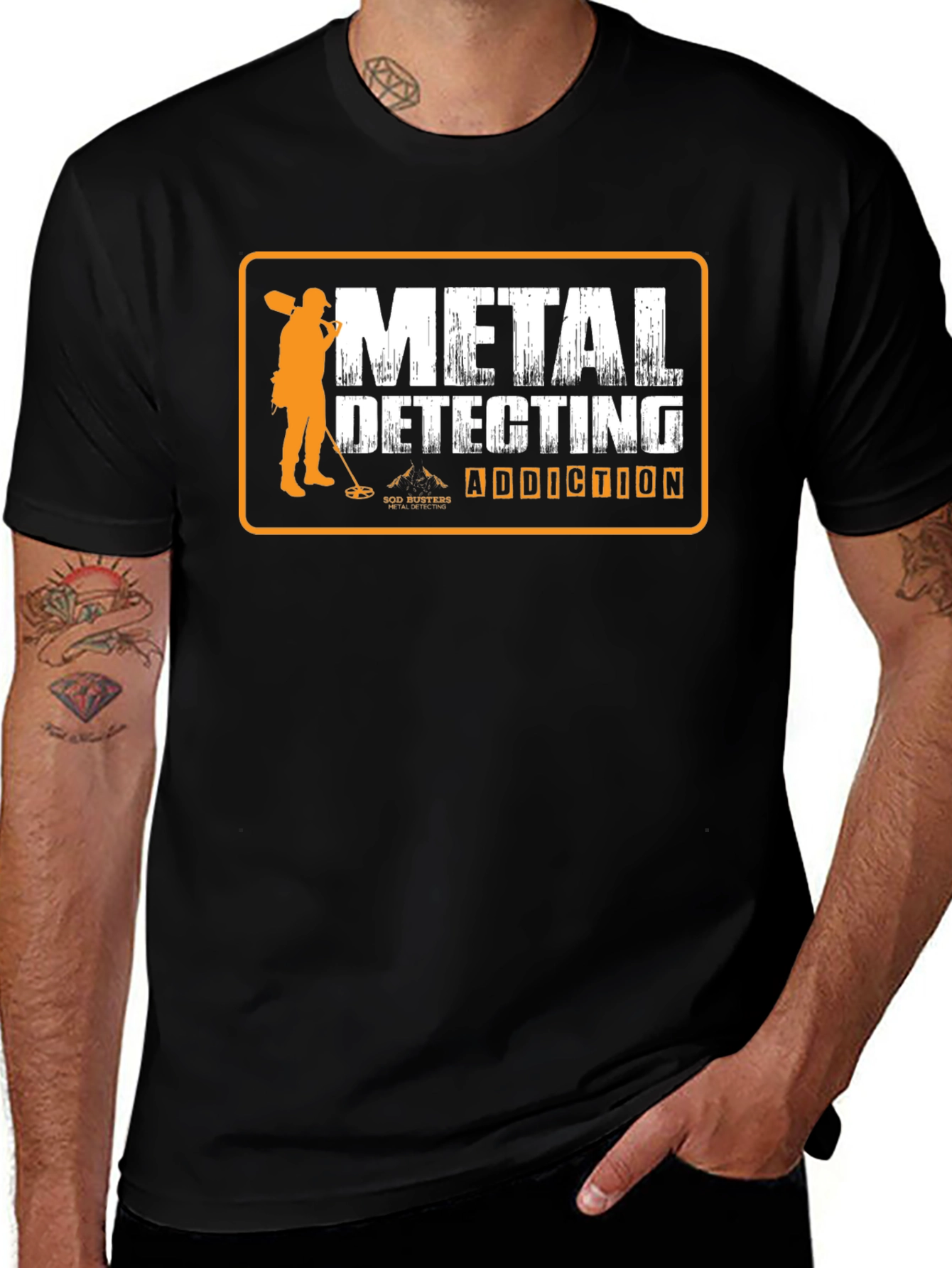 Metal Detecting Addiction T-Shirt - Black