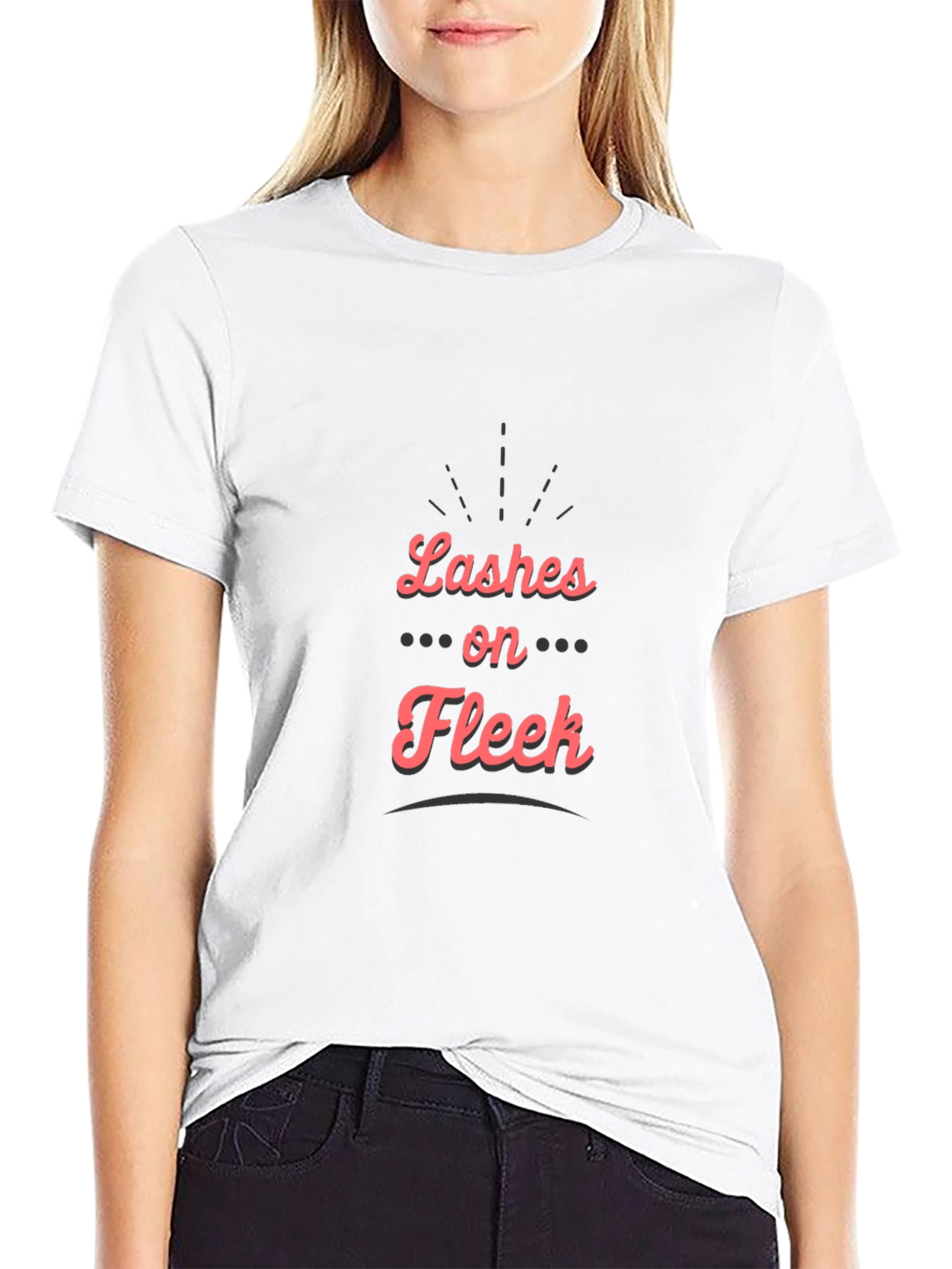 Lashes on Fleek Graphic Tee - Stylish Black T-Shirt