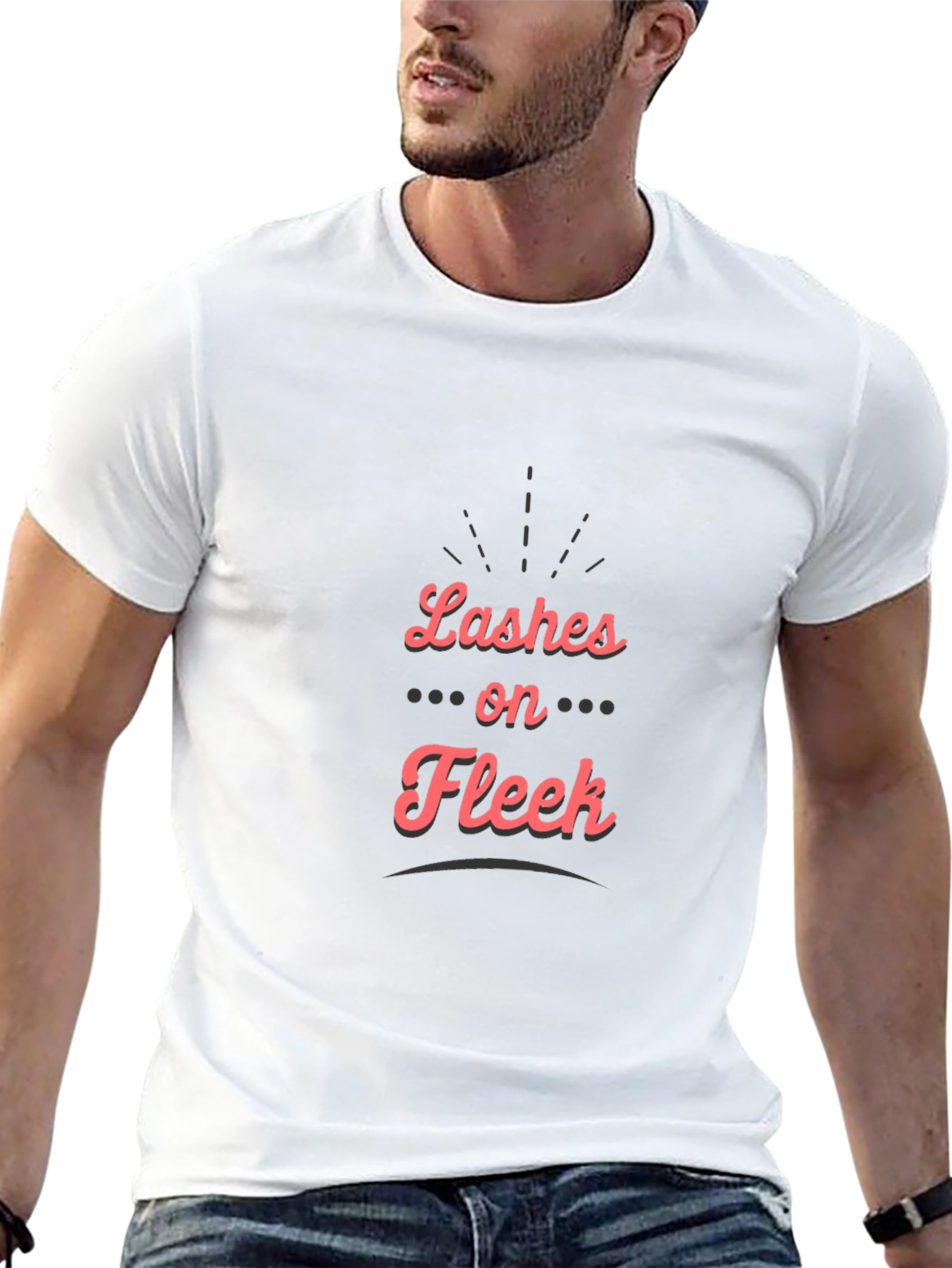 Lashes on Fleek Graphic Tee - Stylish Black T-Shirt