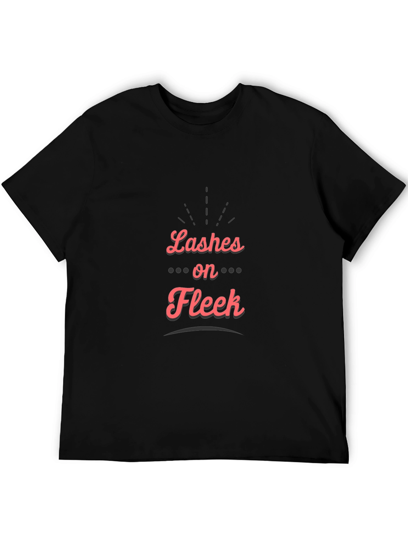 Lashes on Fleek Graphic Tee - Stylish Black T-Shirt