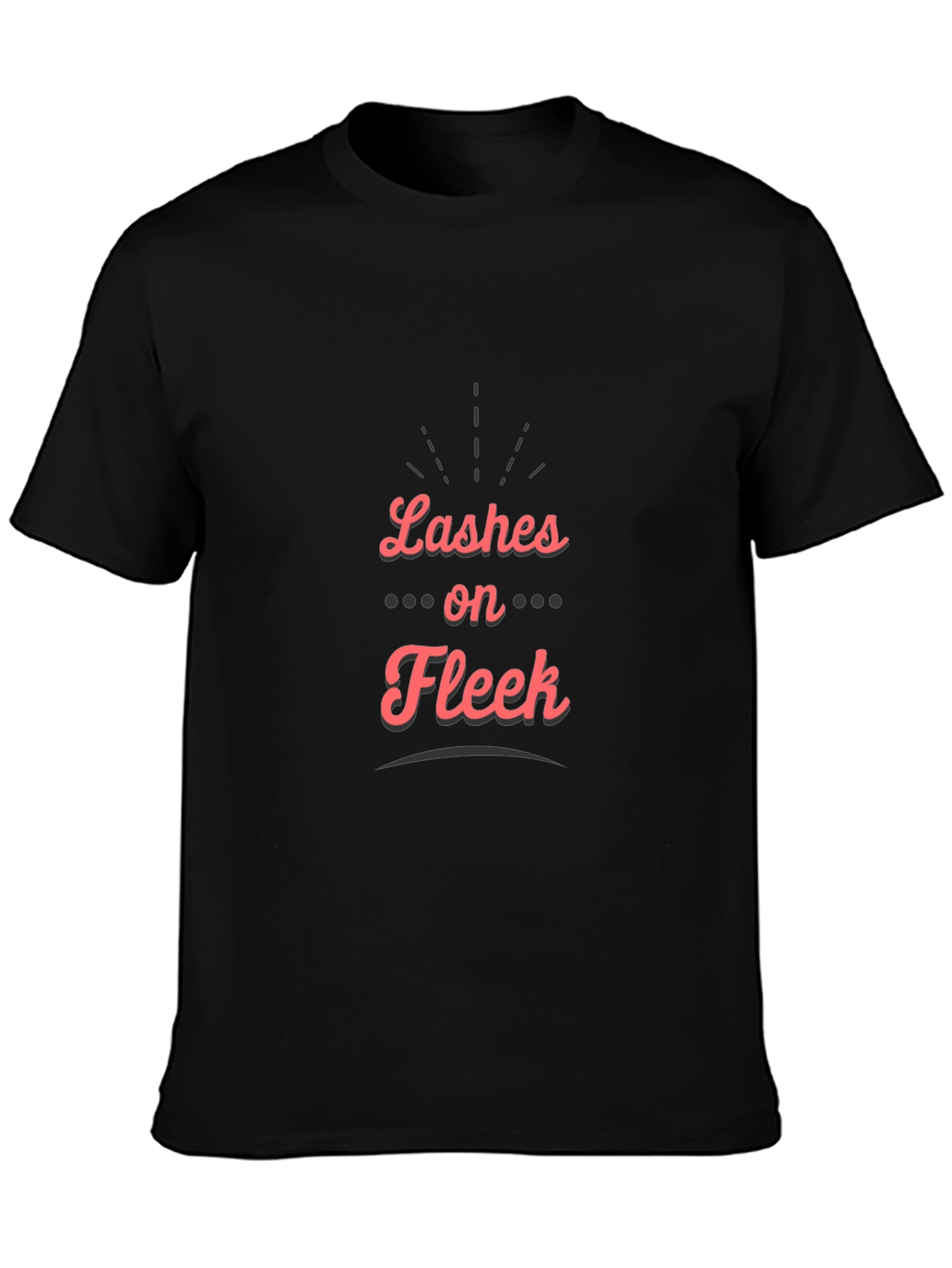 Lashes on Fleek Graphic Tee - Stylish Black T-Shirt