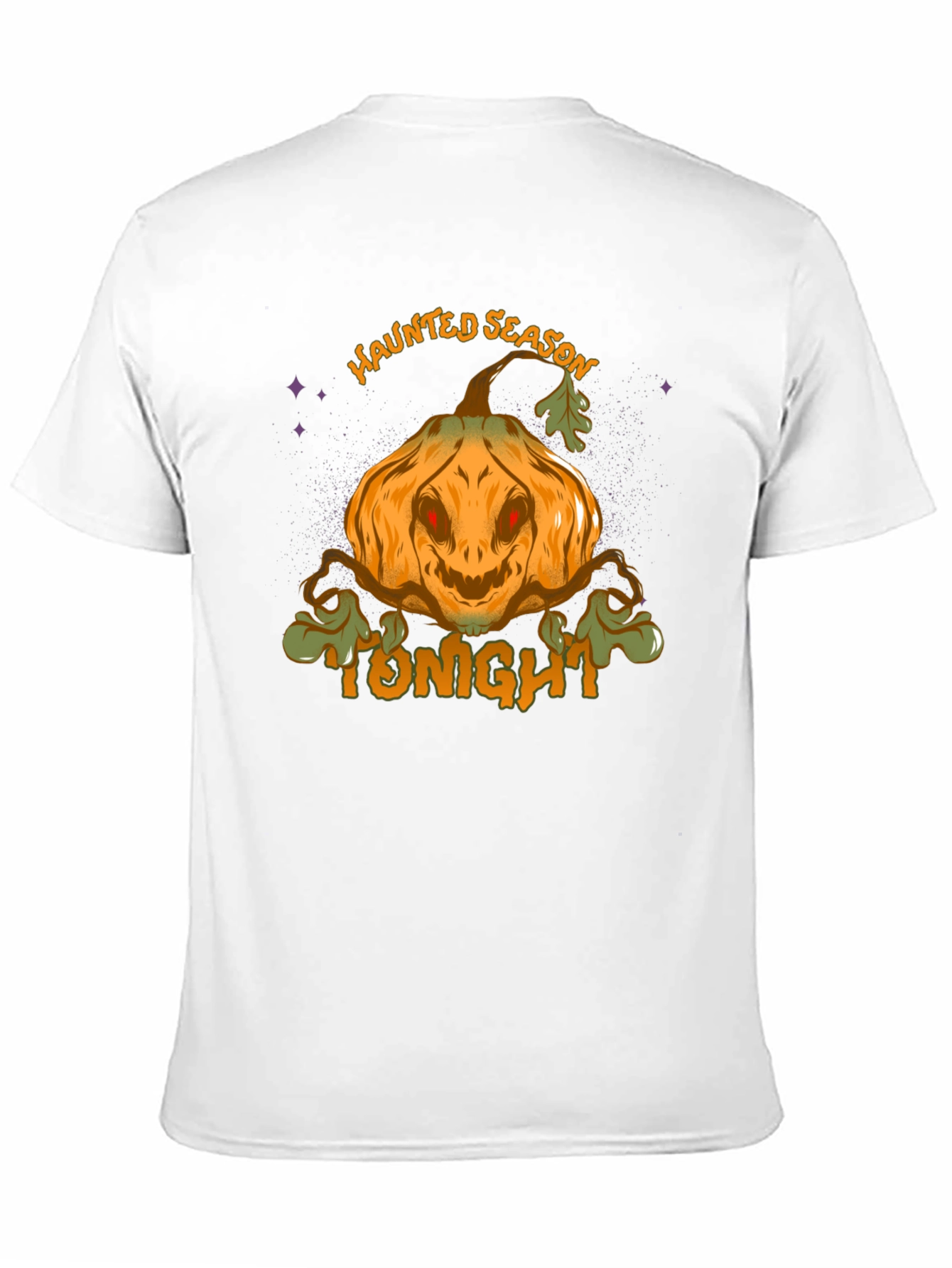 Haunted Season Pumpkin Halloween Black T-Shirt