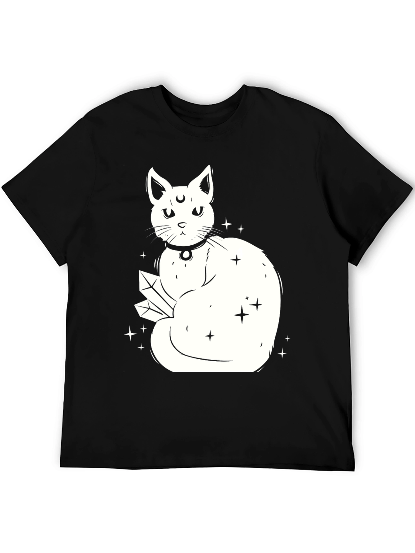 Mystic Cat T-Shirt - Black Graphic Tee
