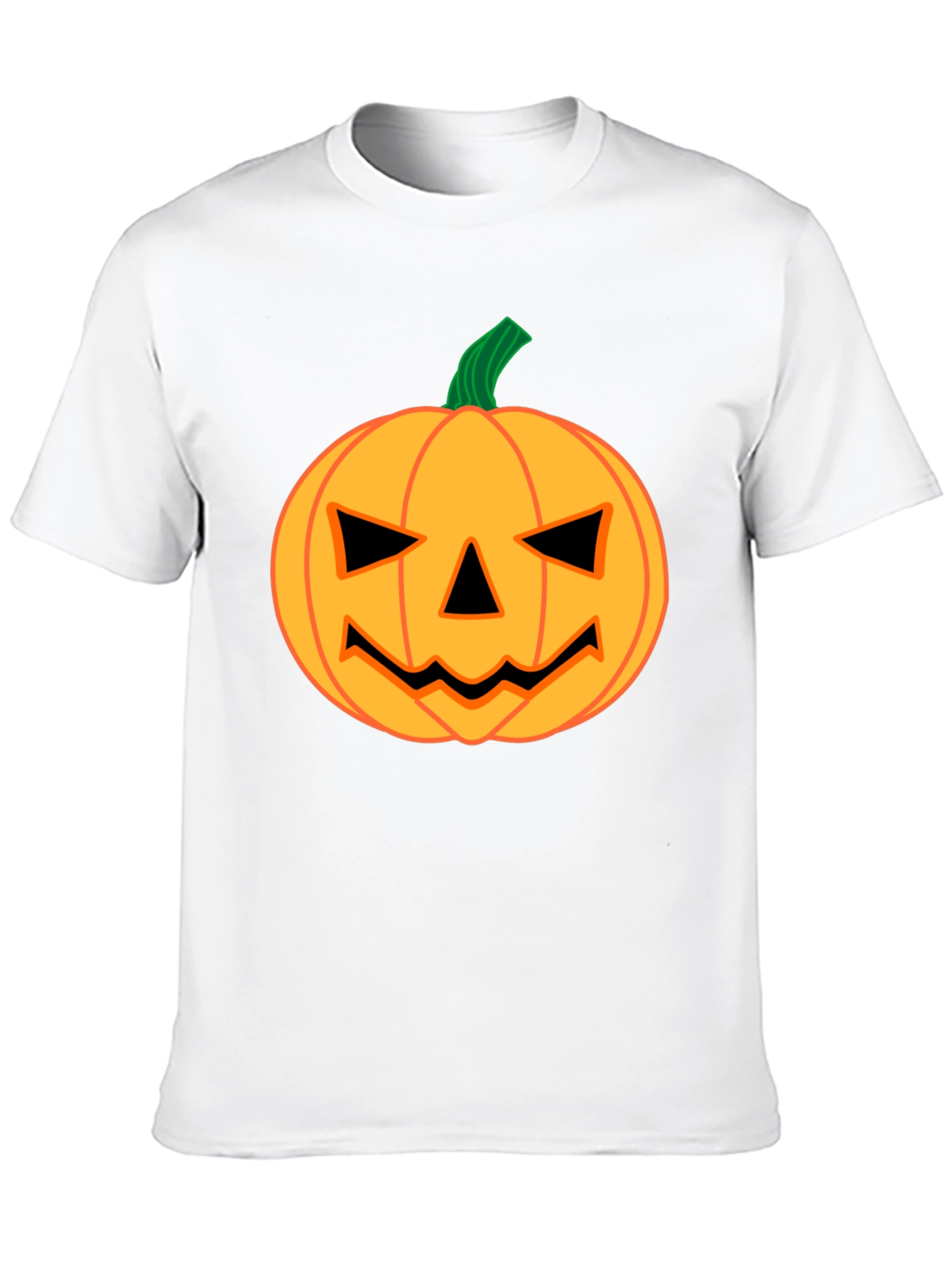 Halloween Pumpkin Face Graphic Tee - Spooky Season Apparel