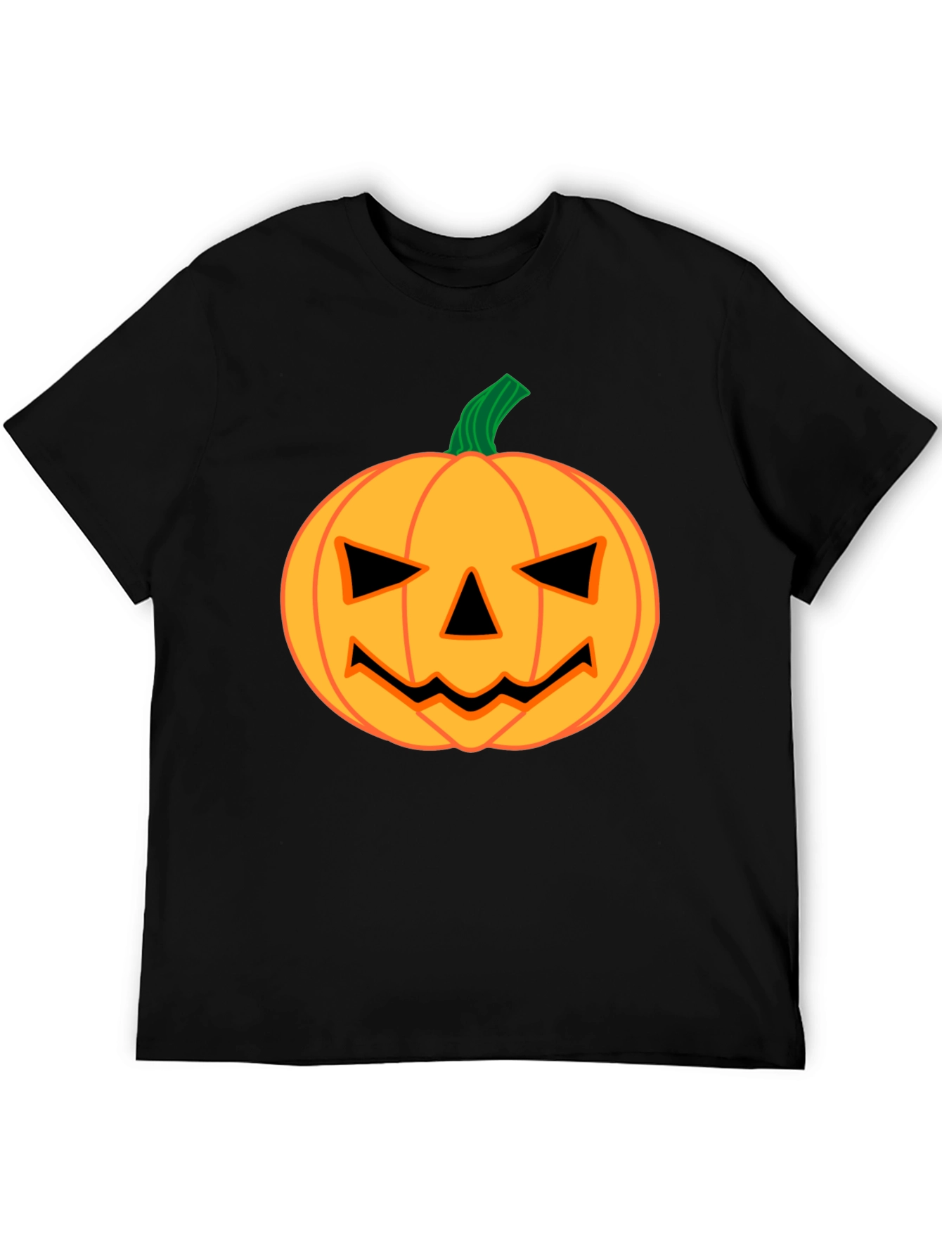 Halloween Pumpkin Face Graphic Tee - Spooky Season Apparel