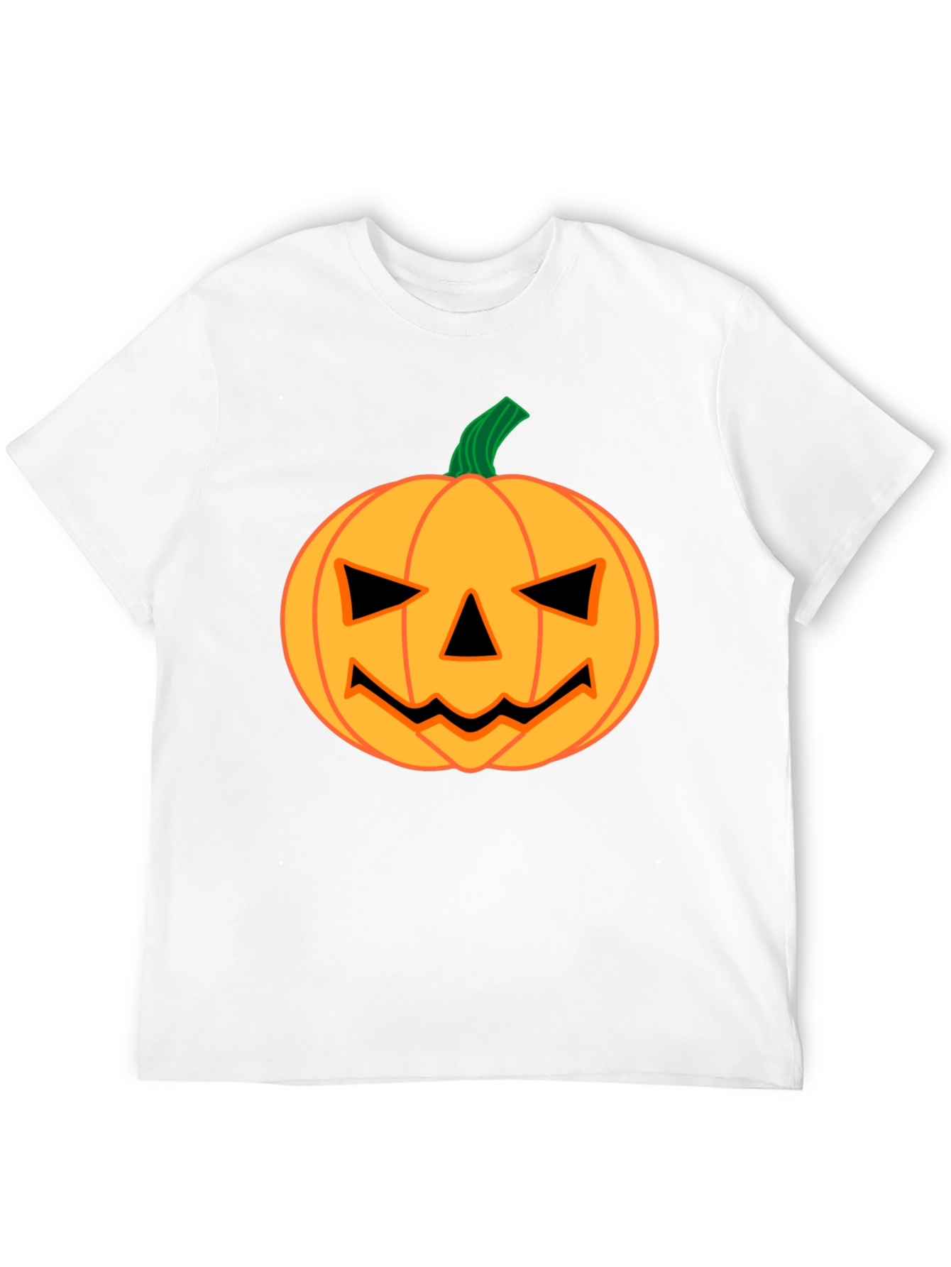 Halloween Pumpkin Face Graphic Tee - Spooky Season Apparel