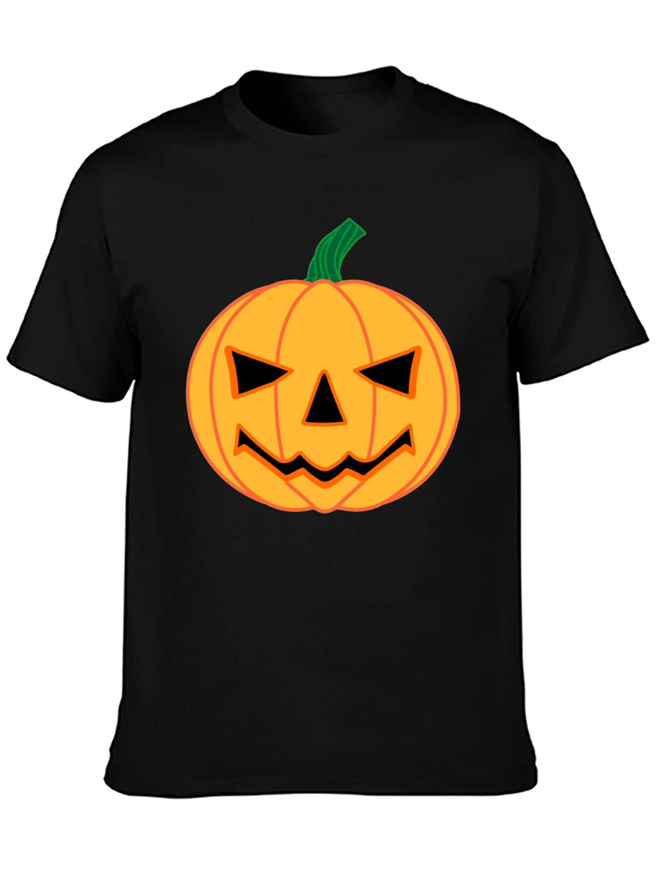 Halloween Pumpkin Face Graphic Tee - Spooky Season Apparel