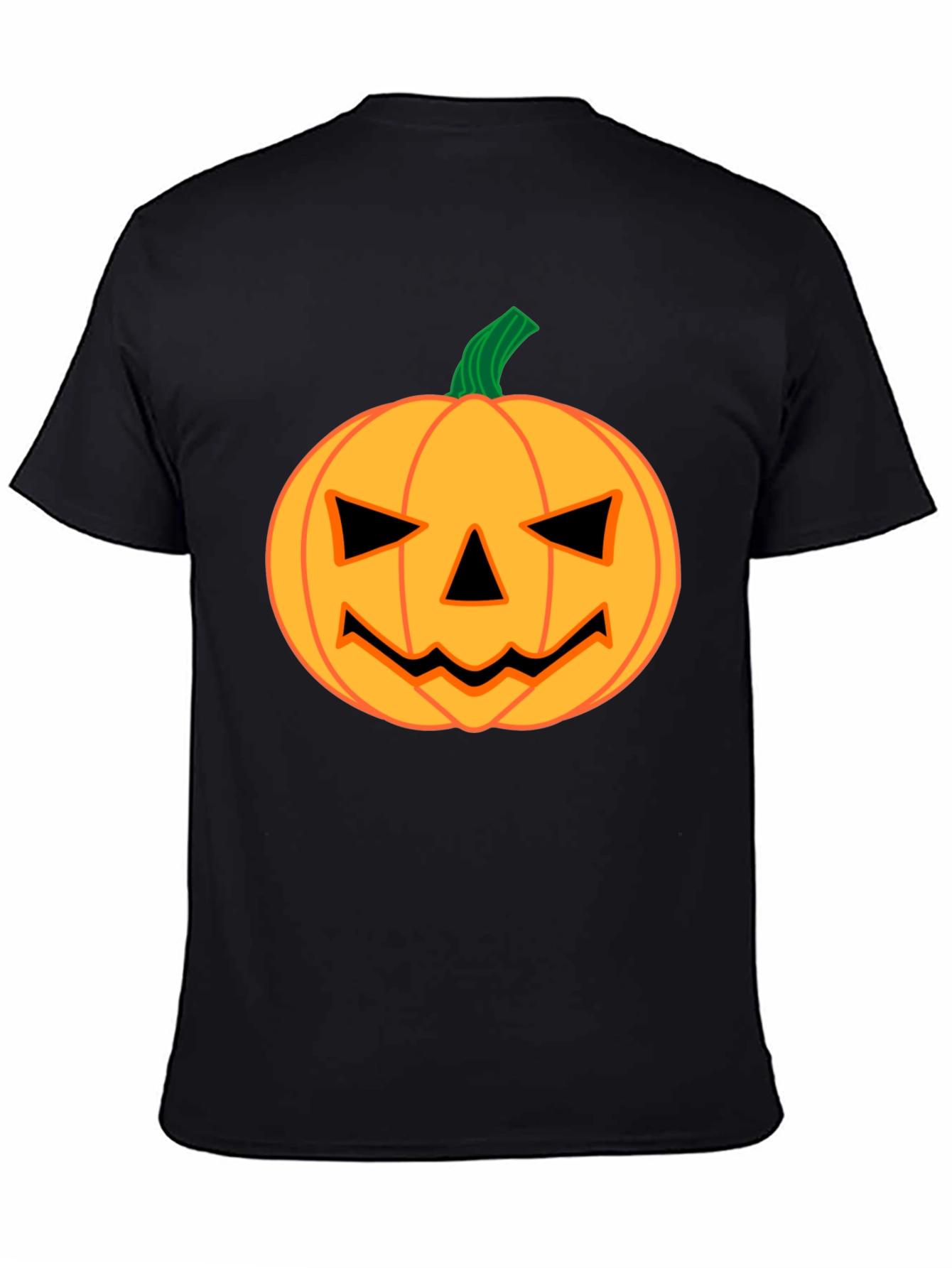 Halloween Pumpkin Face Graphic Tee - Spooky Season Apparel