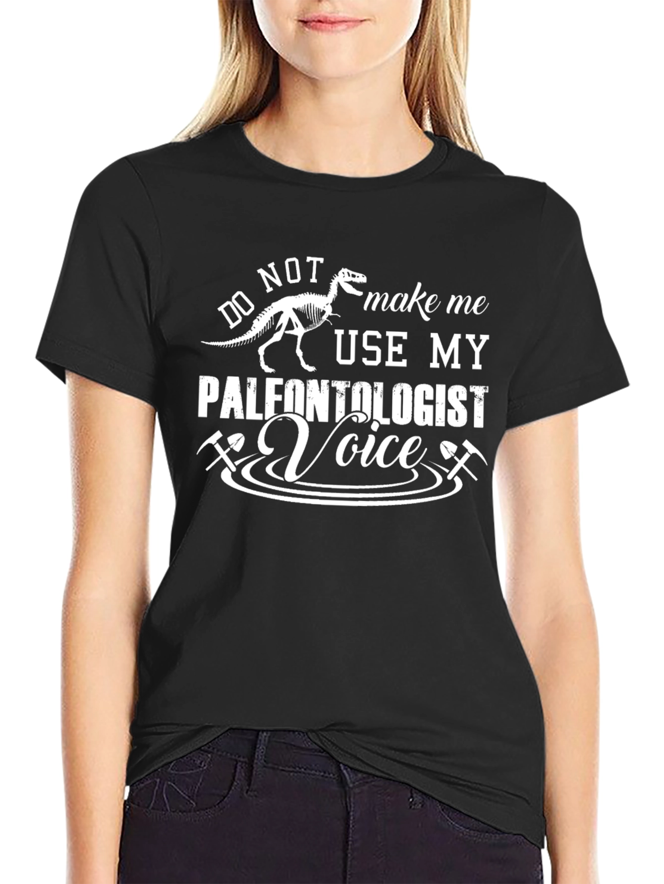 Paleontologist Voice T-Shirt - Funny Dinosaur Skeleton Tee