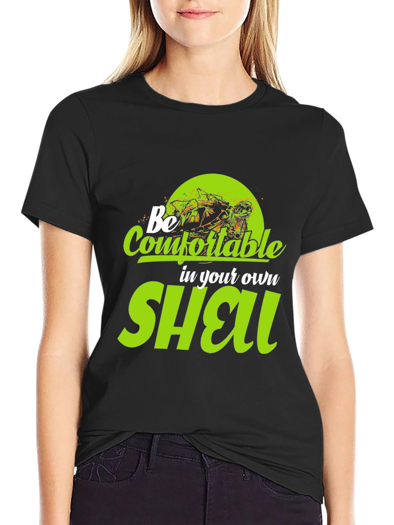 Be Comfortable in Your Own Shell Black T-Shirt