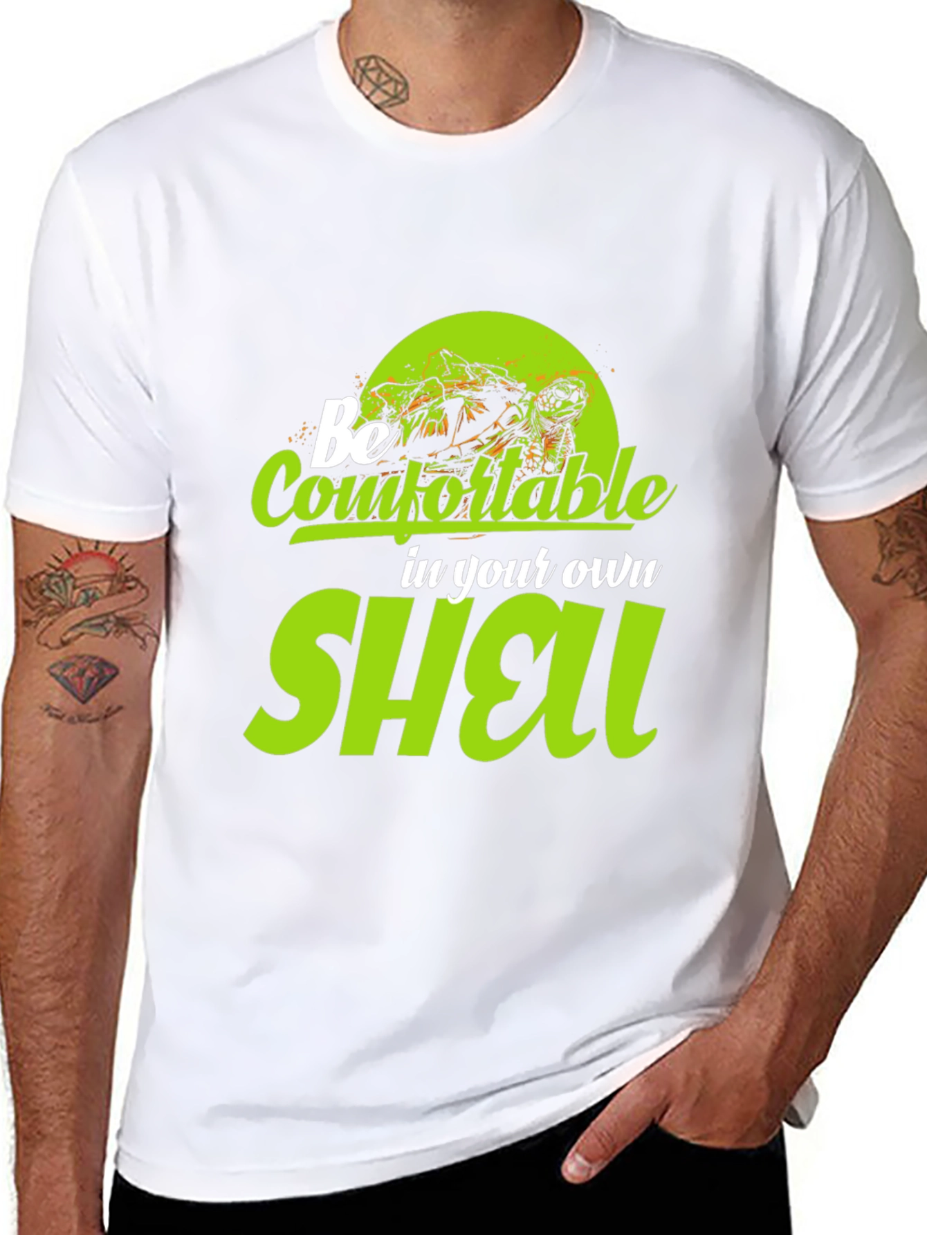 Be Comfortable in Your Own Shell Black T-Shirt