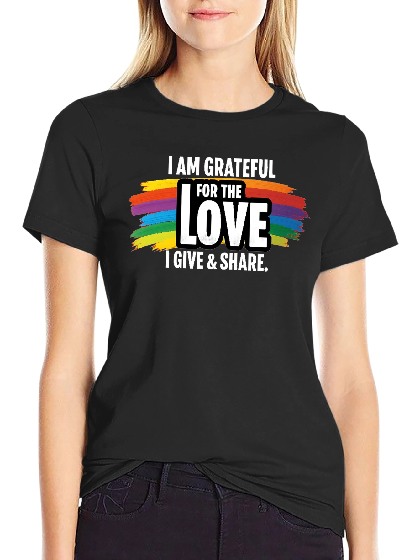 Grateful Love Pride T-Shirt - Black