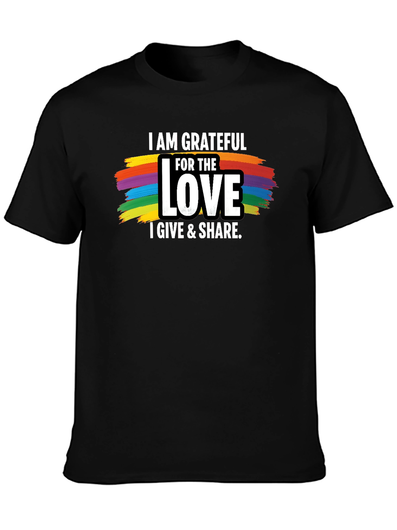 Grateful Love Pride T-Shirt - Black