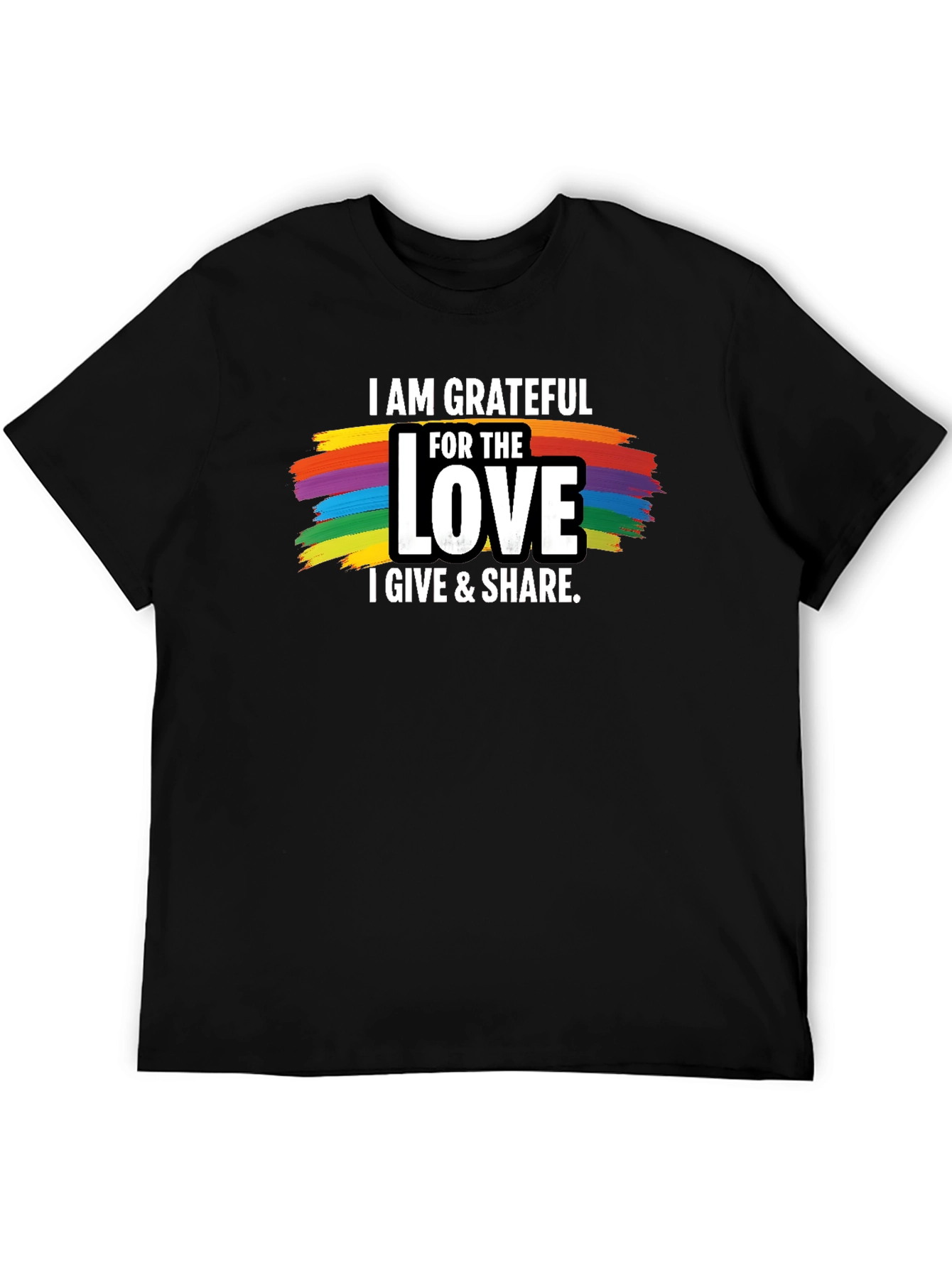 Grateful Love Pride T-Shirt - Black