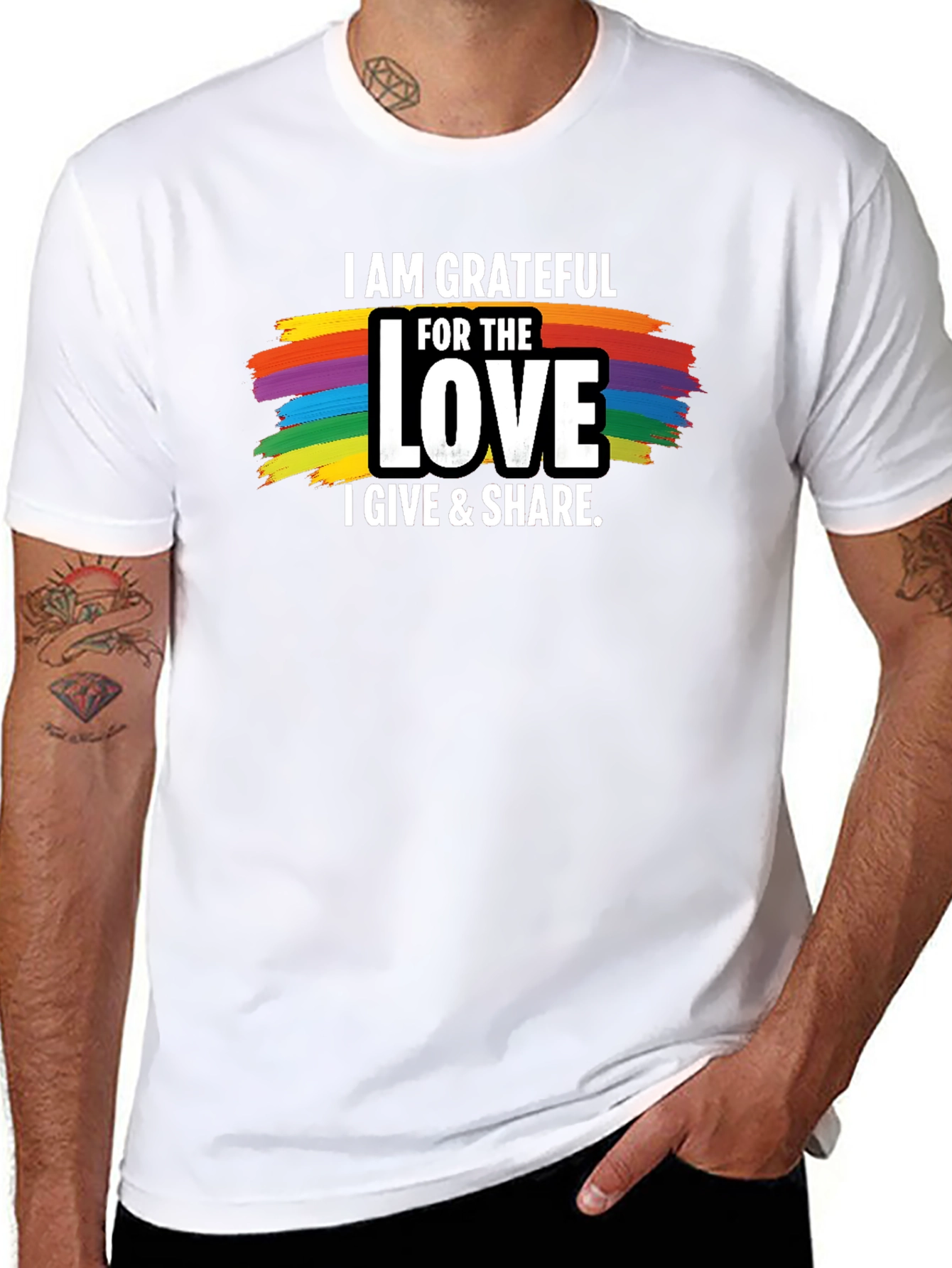 Grateful Love Pride T-Shirt - Black