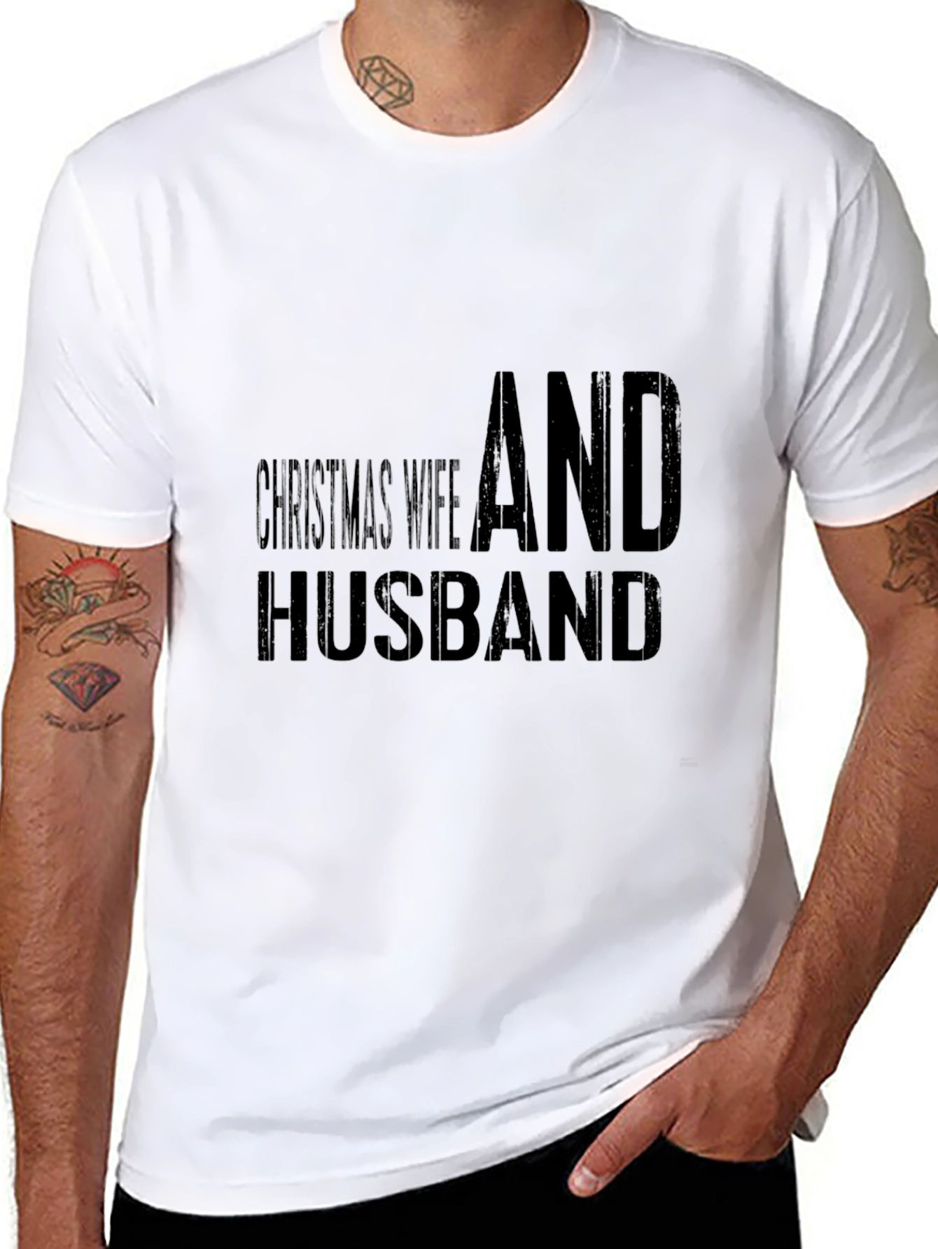 Christmas Wife And Husband Matching T-Shirt