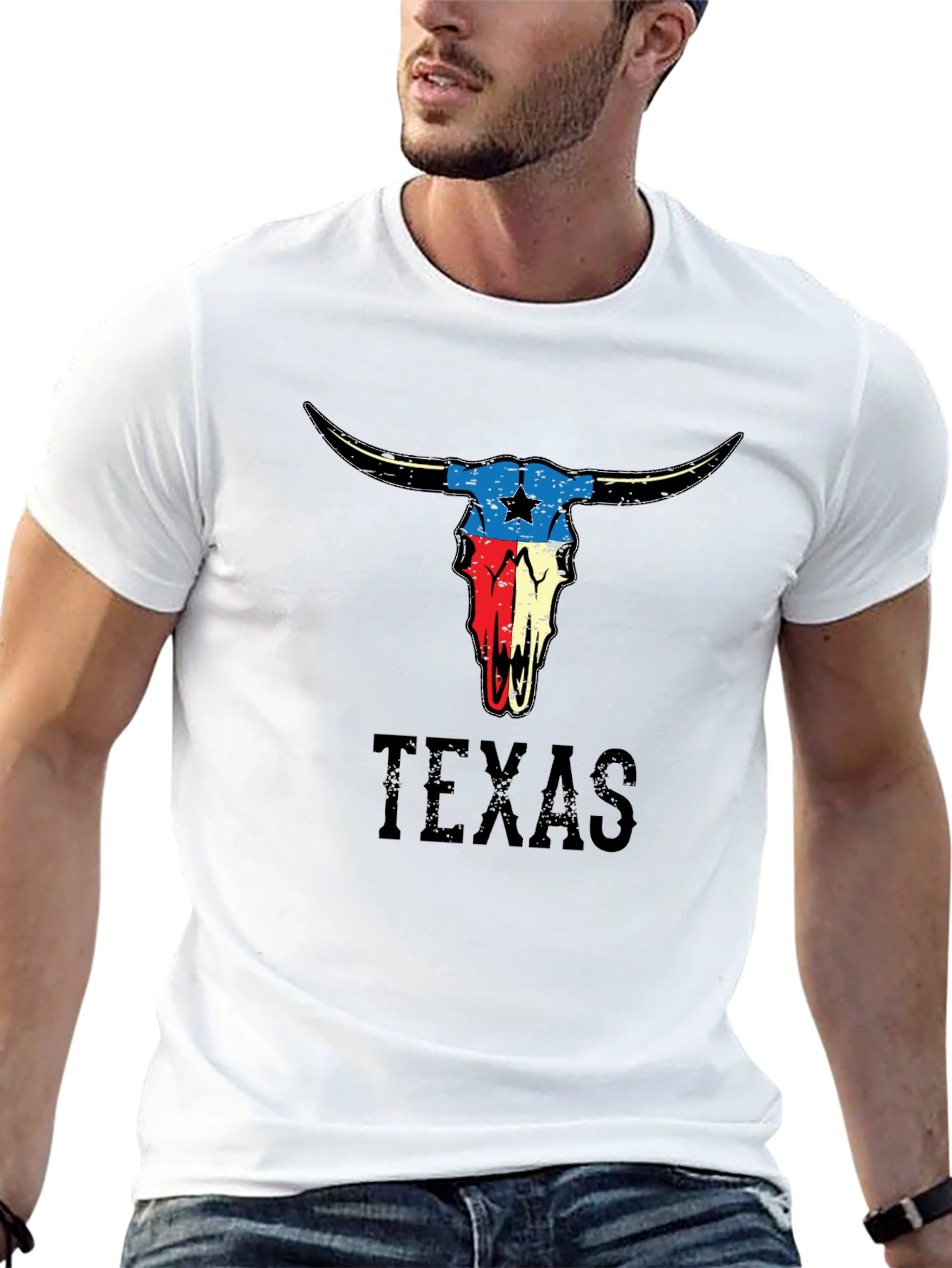 Texas Bull Skull Graphic Tee