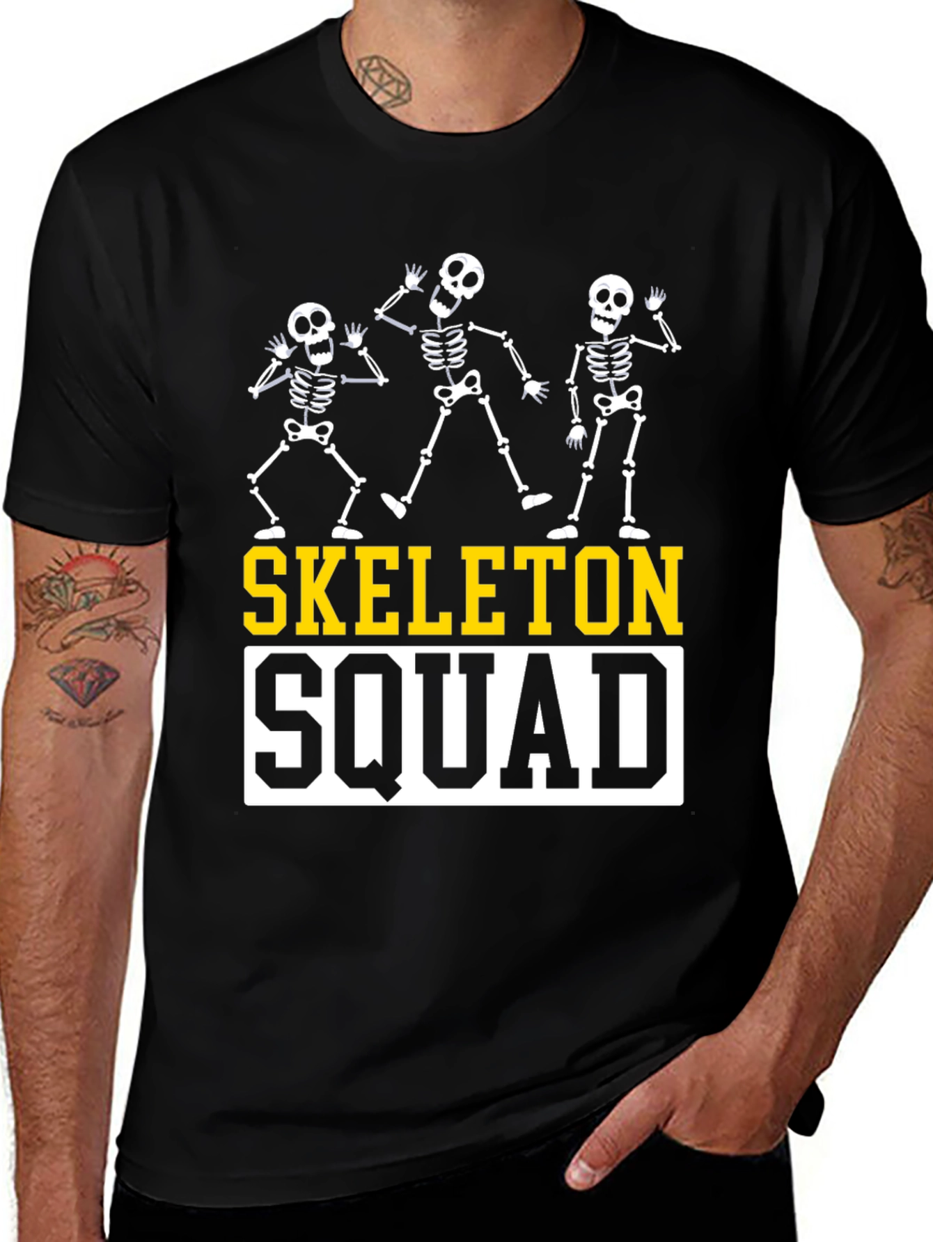Skeleton Squad Graphic Tee - Halloween Style