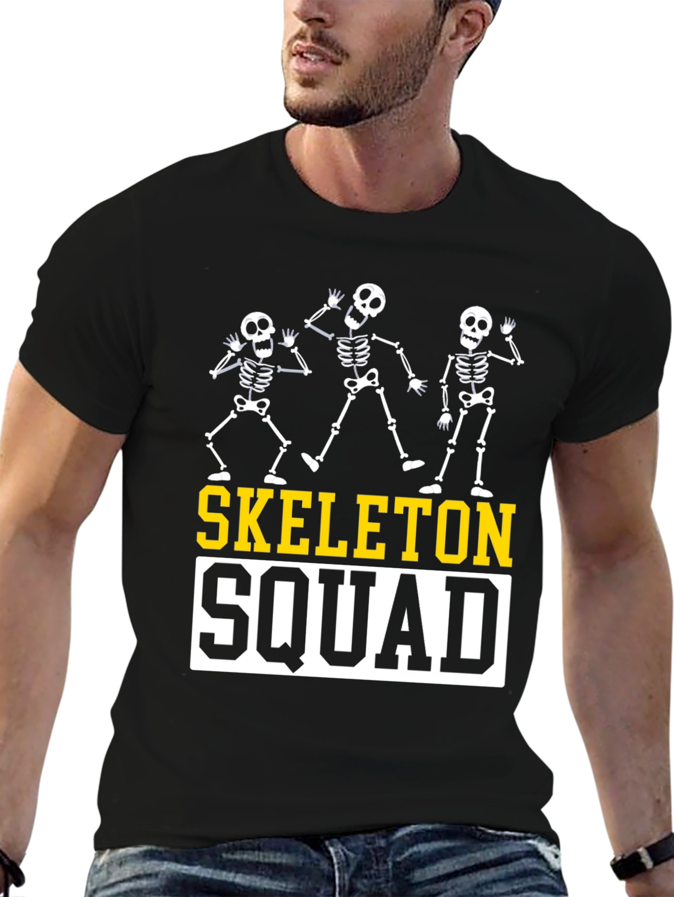 Skeleton Squad Graphic Tee - Halloween Style