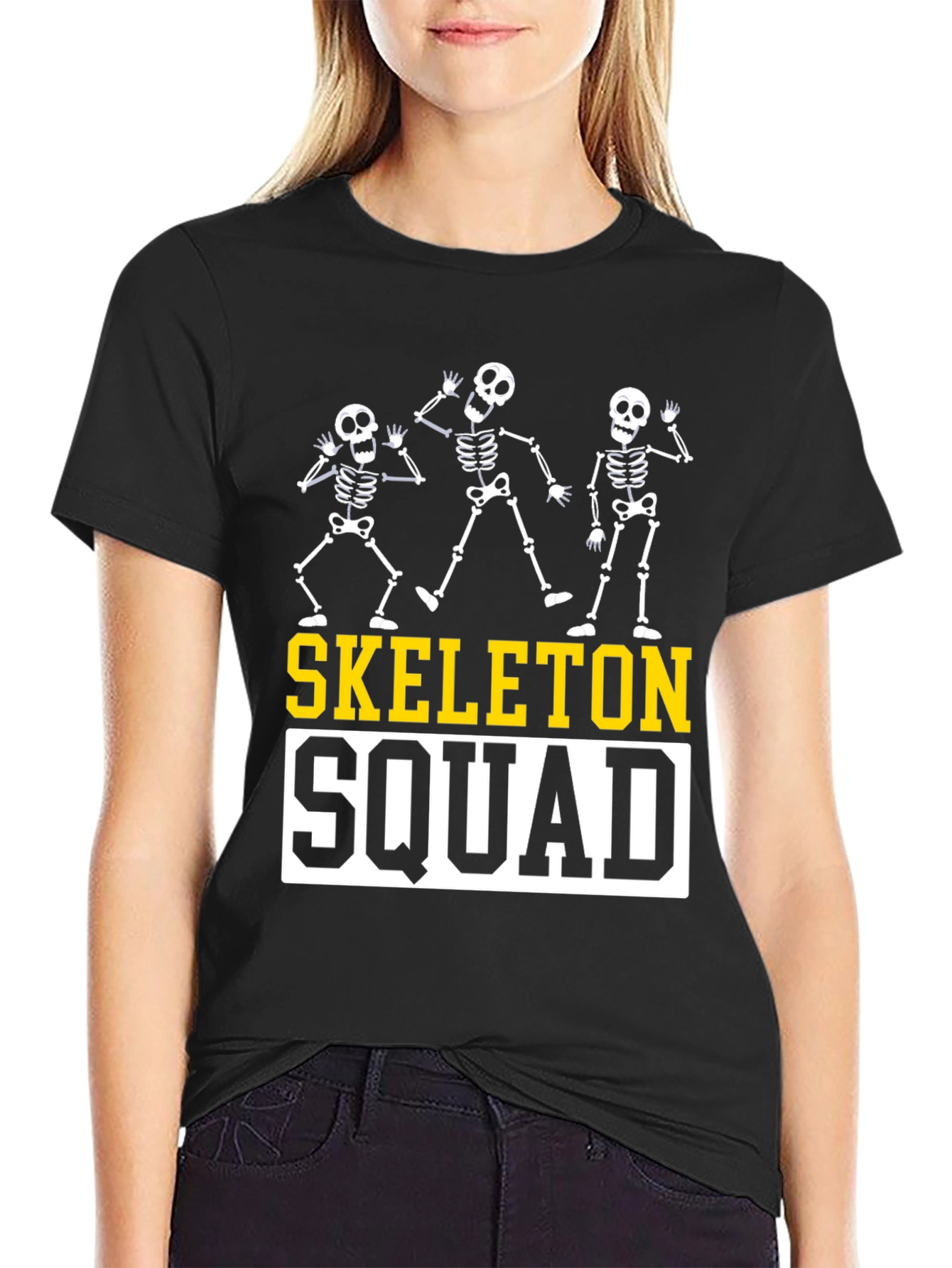 Skeleton Squad Graphic Tee - Halloween Style
