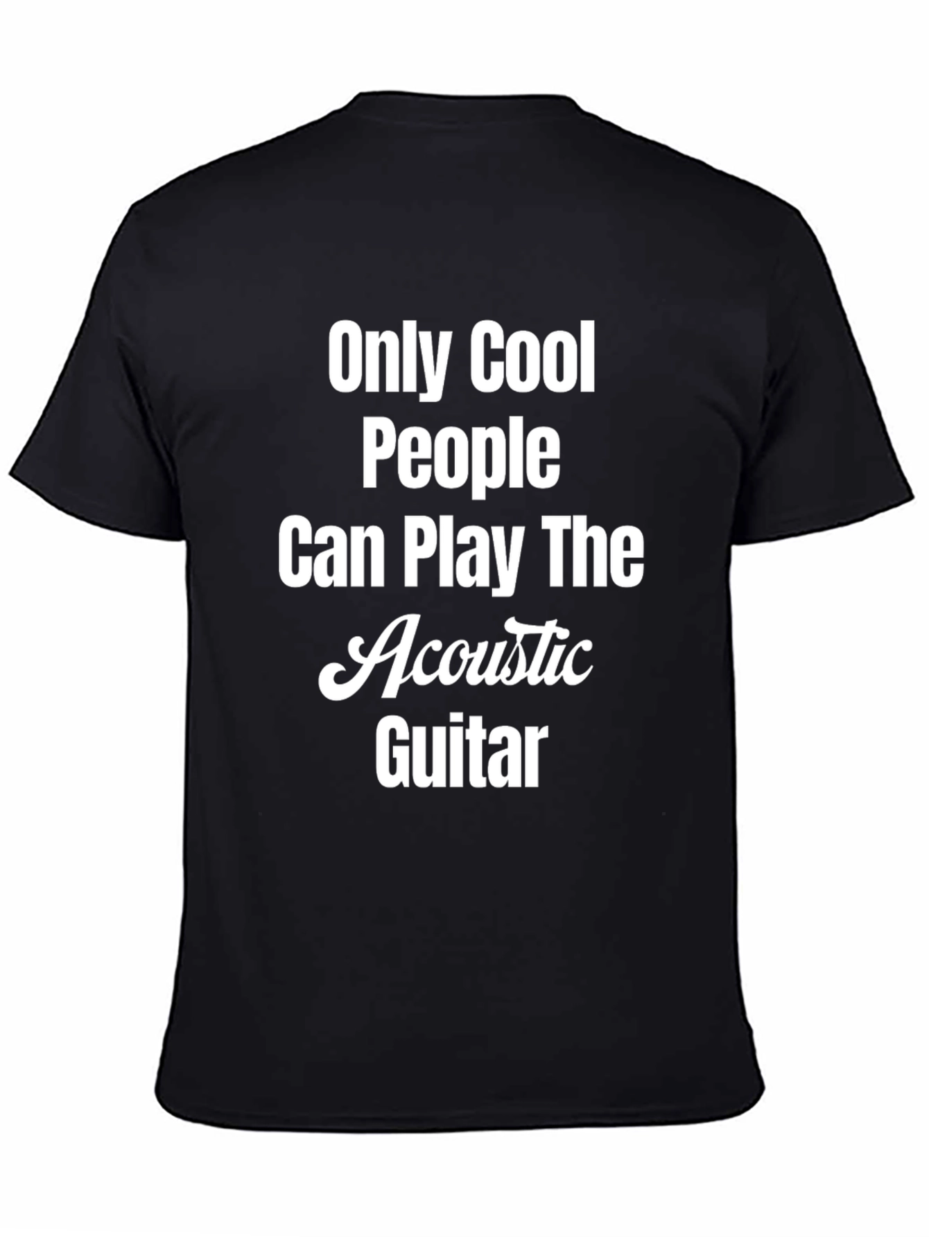 Cool Acoustic Guitar Player Black T-Shirt