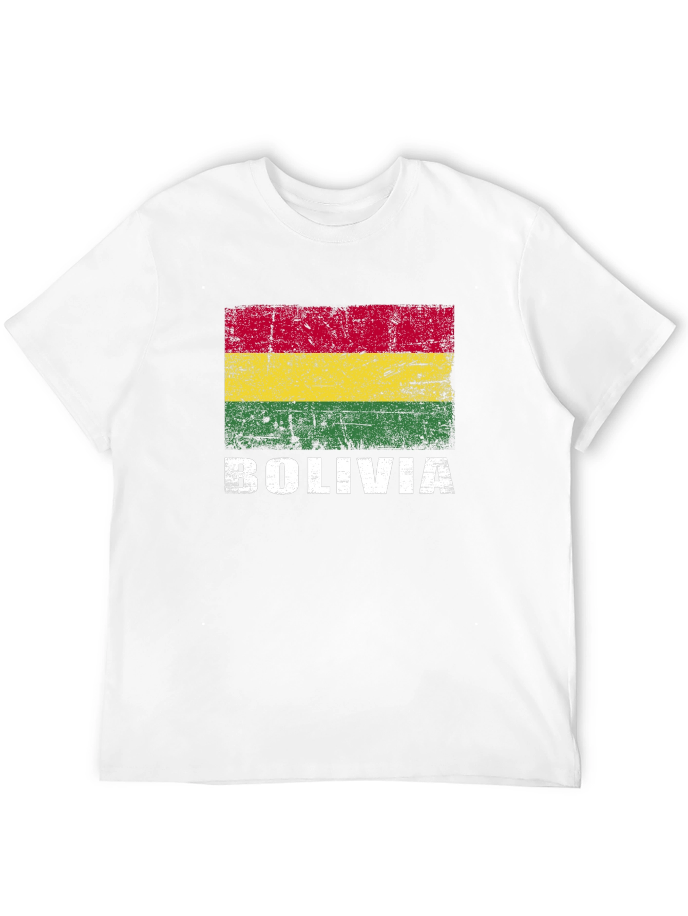 Bolivia Flag Graphic T-Shirt - Black