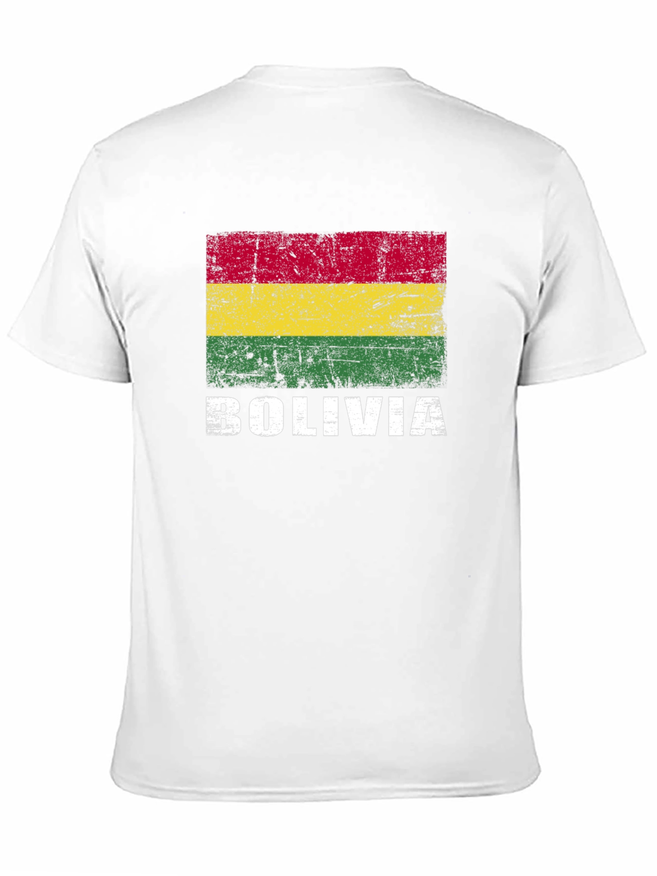 Bolivia Flag Graphic T-Shirt - Black