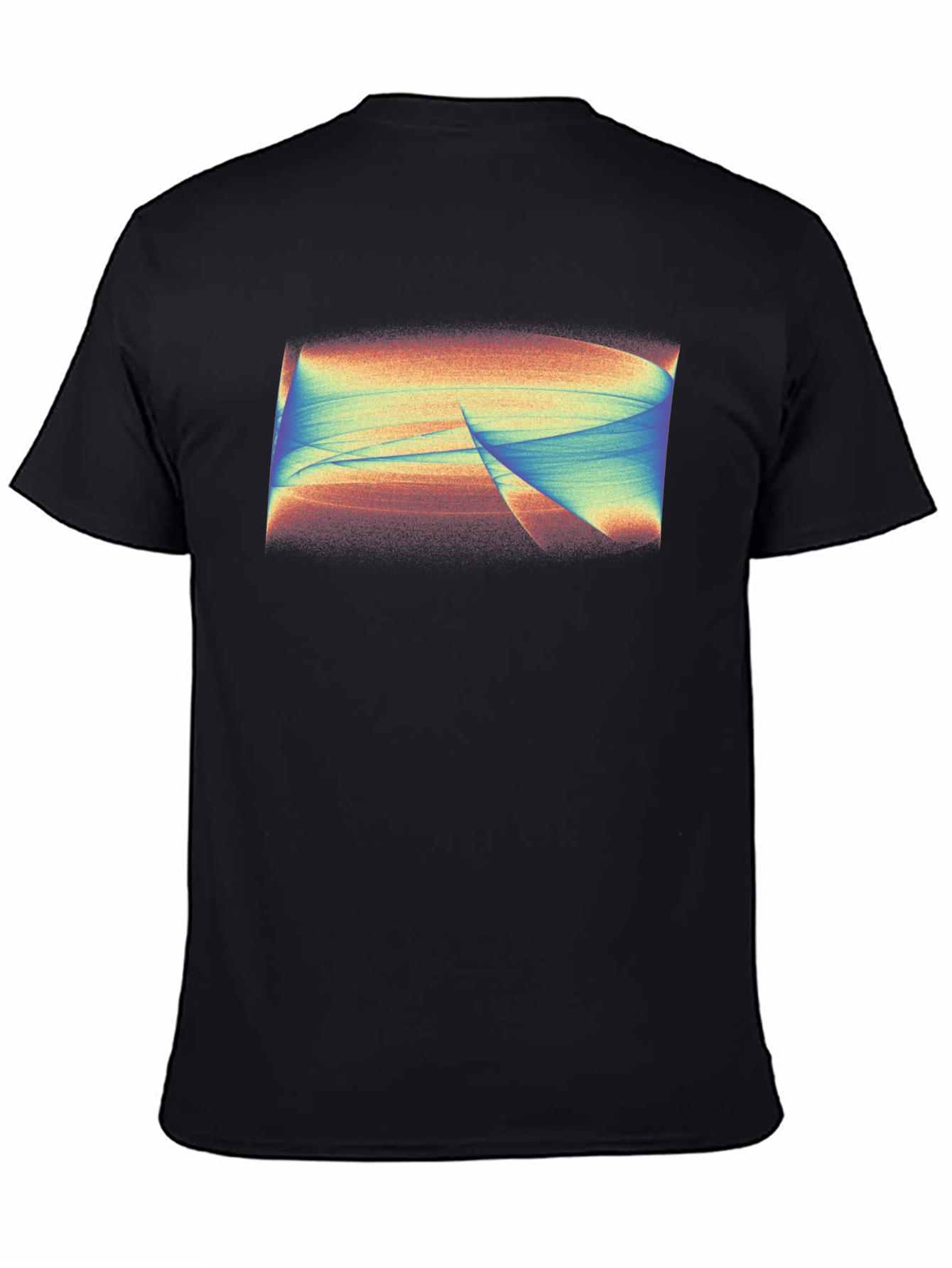 Abstract Swirl Graphic Tee - Mens Black T-Shirt