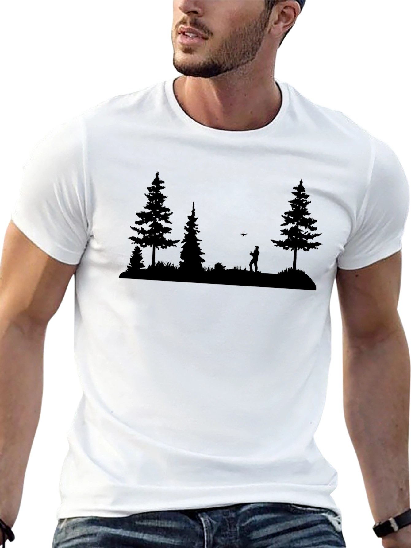Nature Scene T-Shirt - Black Tee