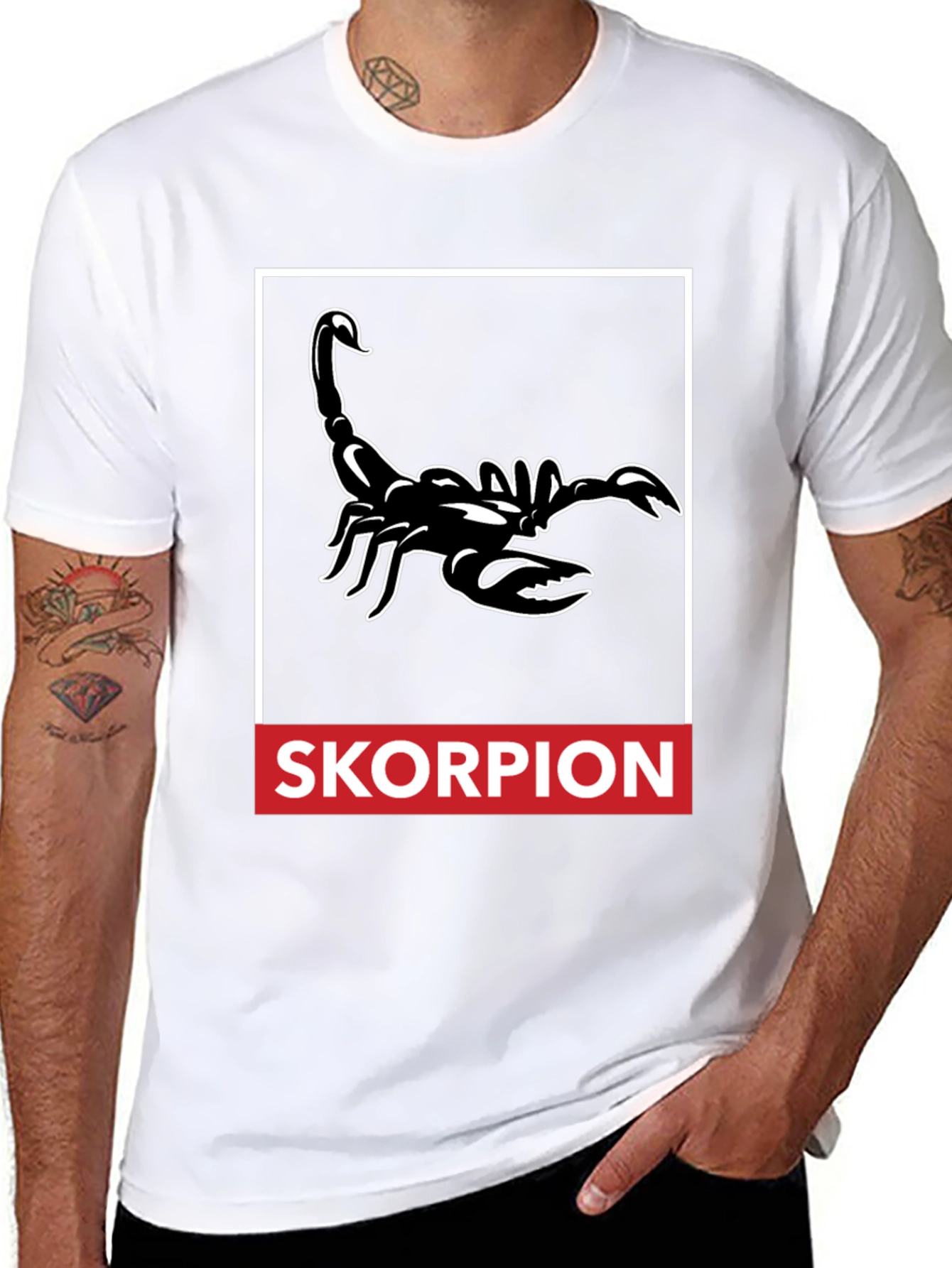 Skorpion Graphic Tee - Black Cotton Blend