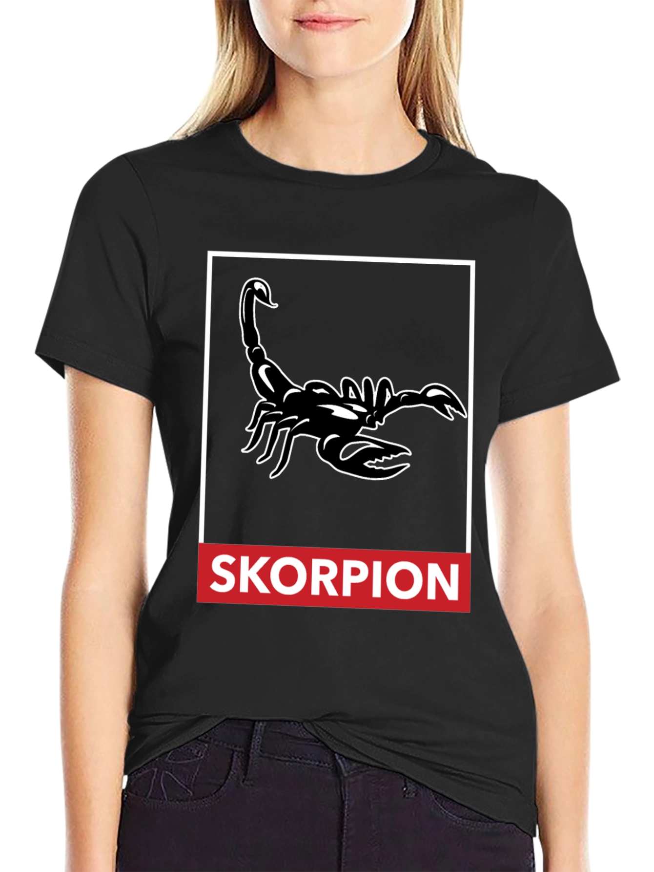 Skorpion Graphic Tee - Black Cotton Blend
