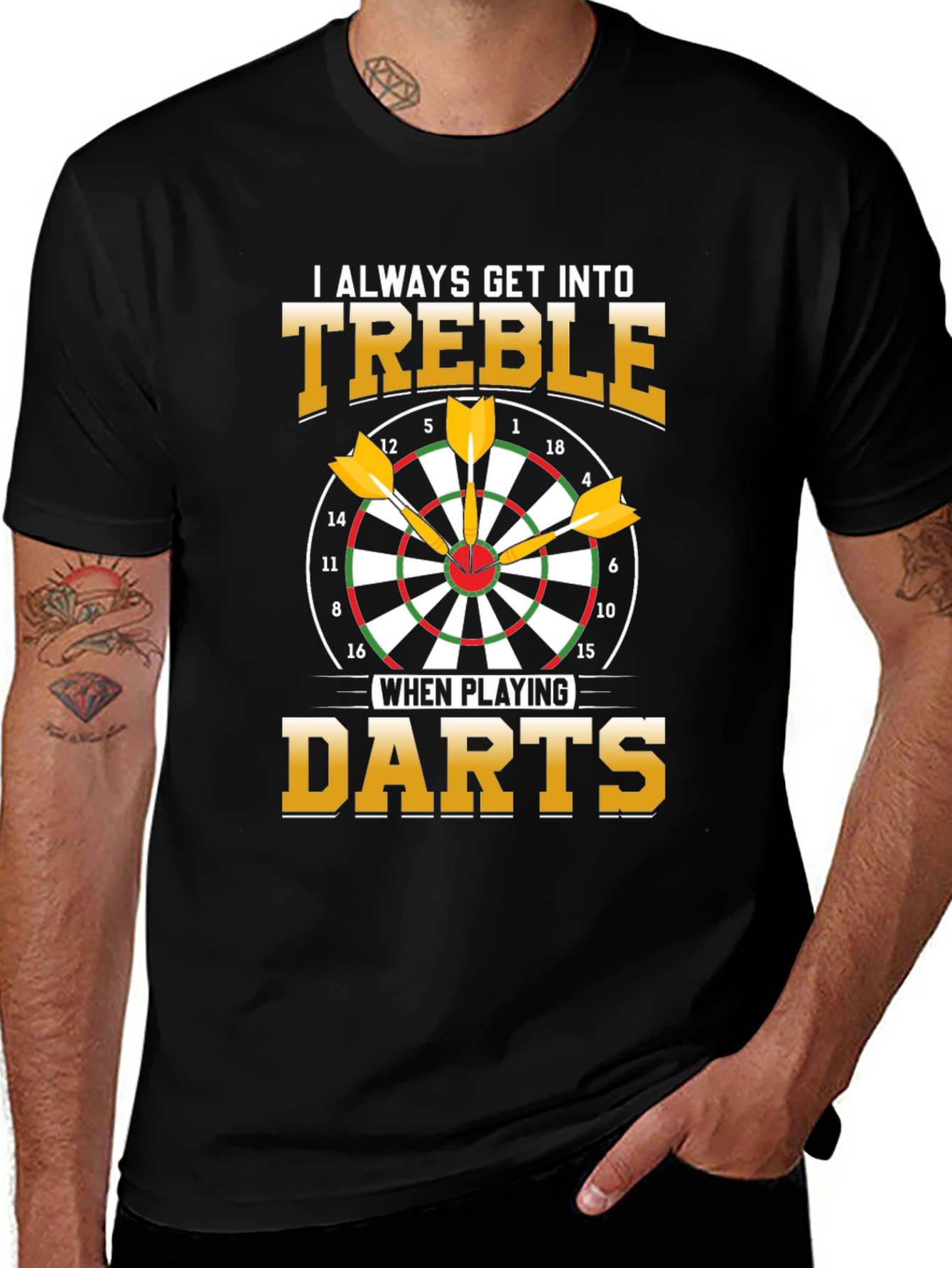 Treble Darts T-Shirt - Funny Dart Player Tee