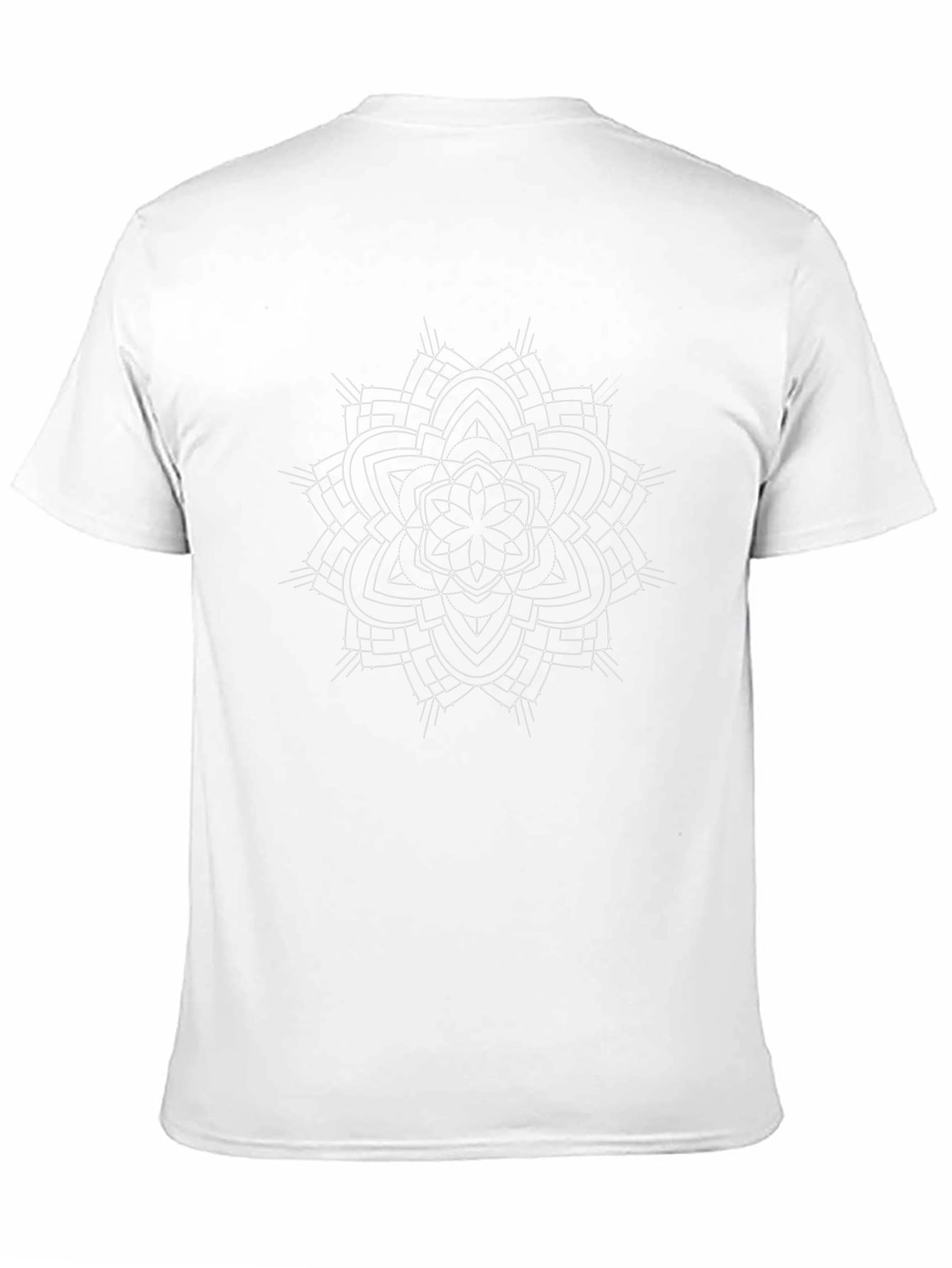Geometric Mandala Graphic Tee - Black Cotton T-Shirt