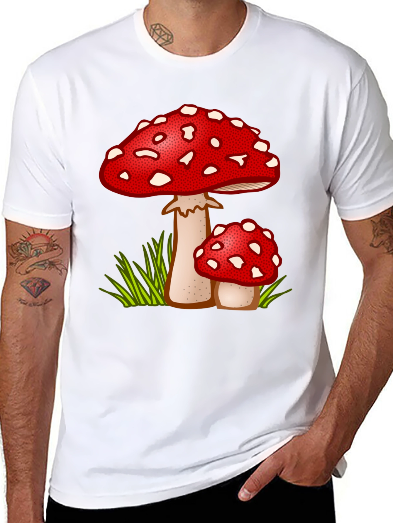 Mushroom Graphic Tee - Funky Casual Wear