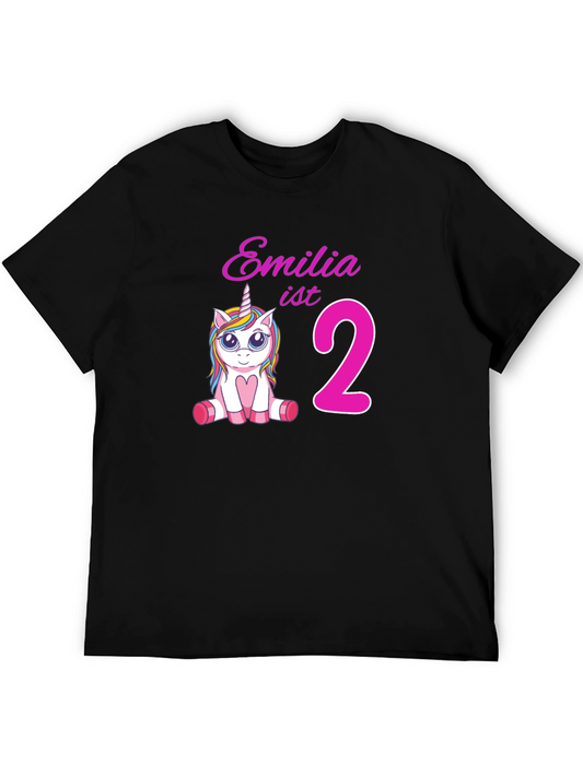 Emilia ist 2 Unicorn Birthday T-Shirt