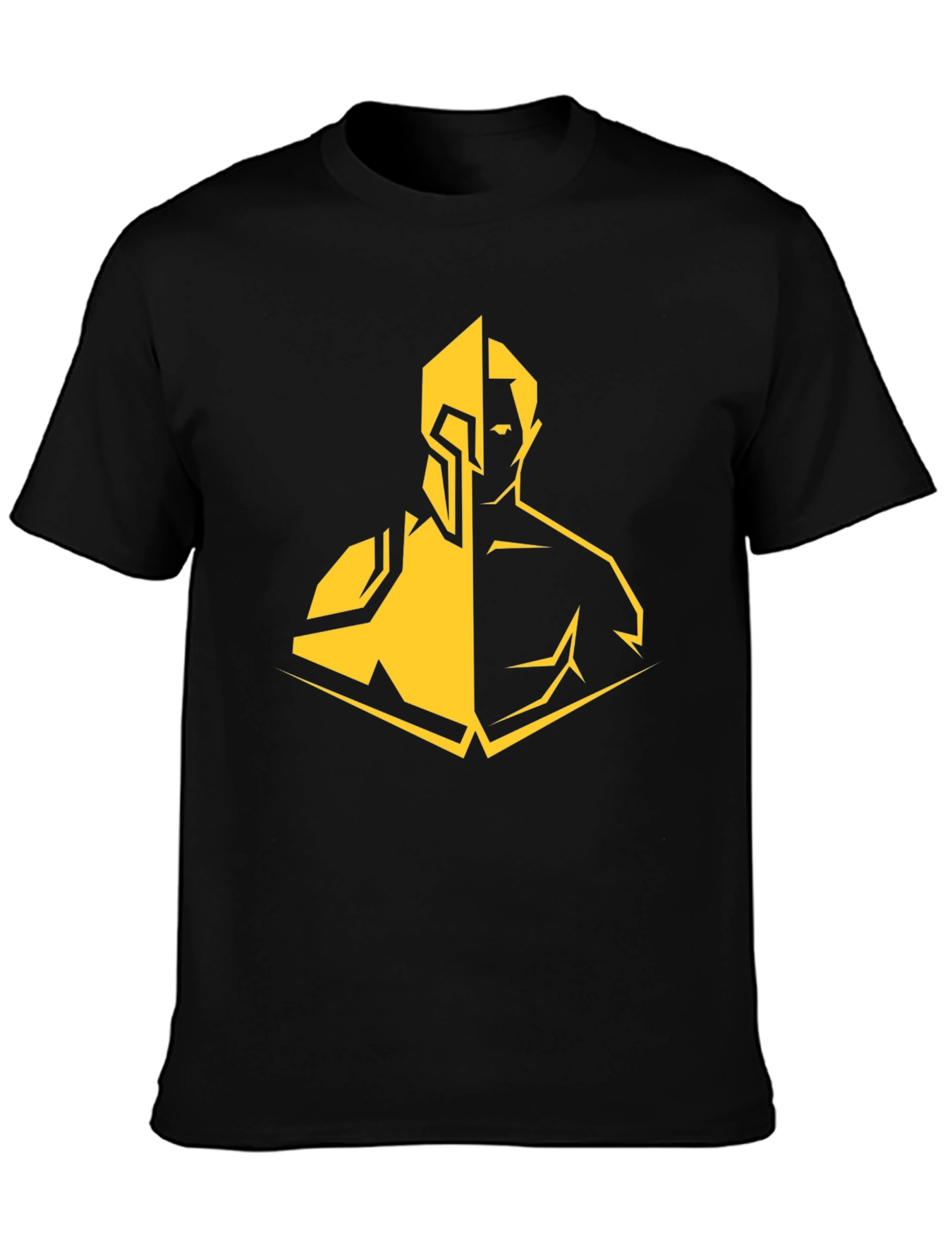 Spartan Warrior Graphic T-Shirt - Black