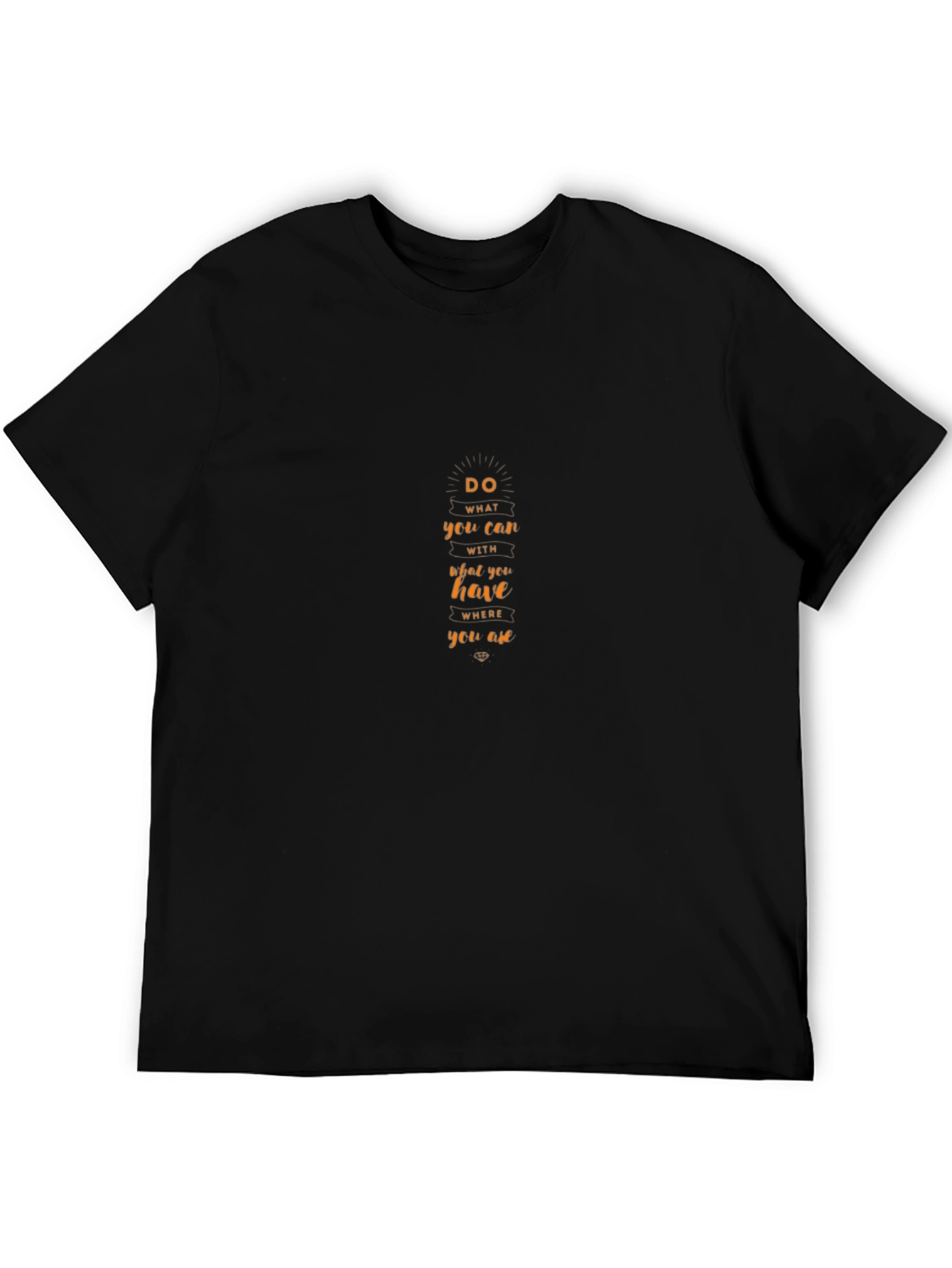Mens Black T-Shirt - Motivational Quote
