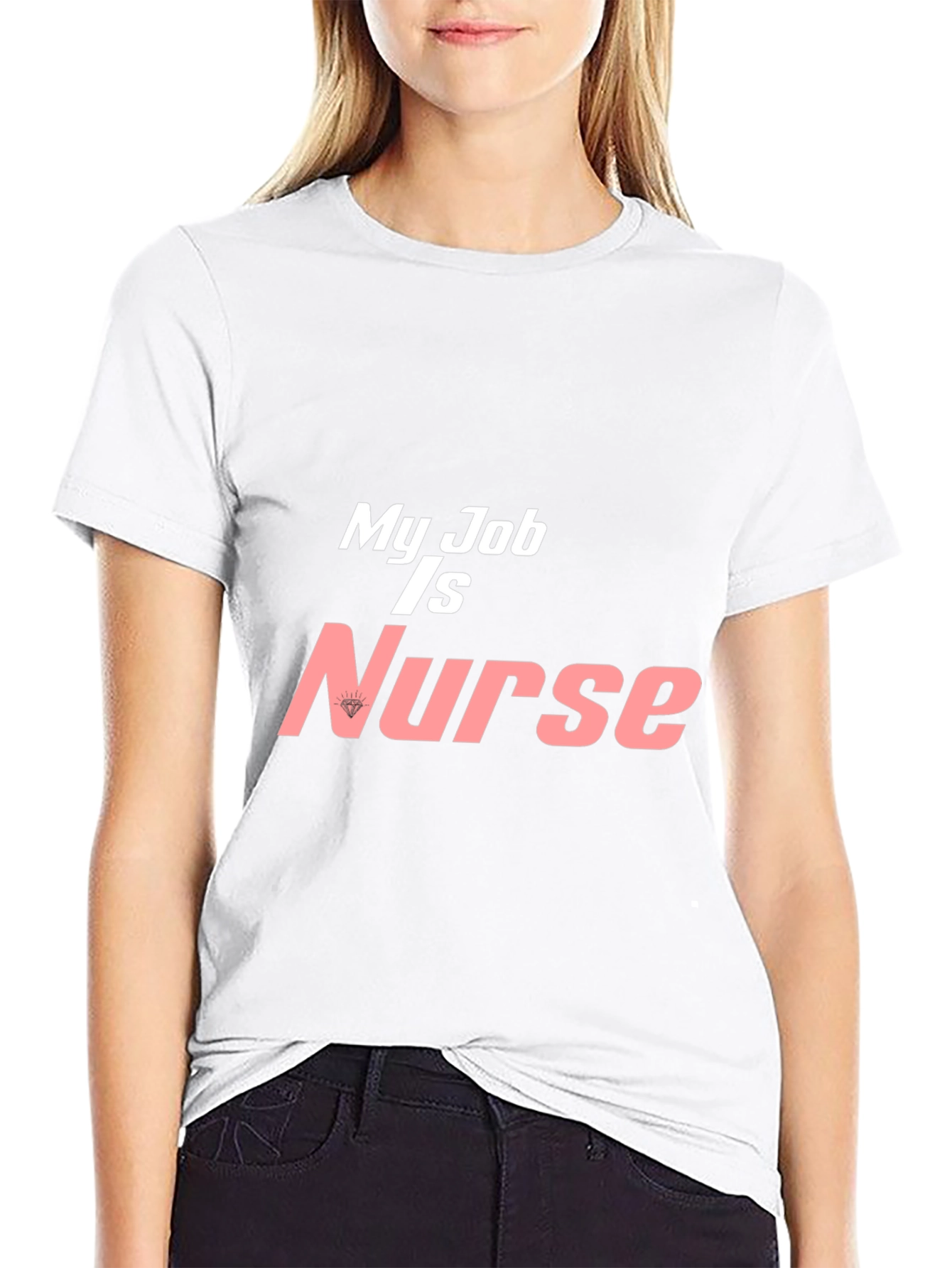 My Job is Nurse Graphic T-Shirt - Black
