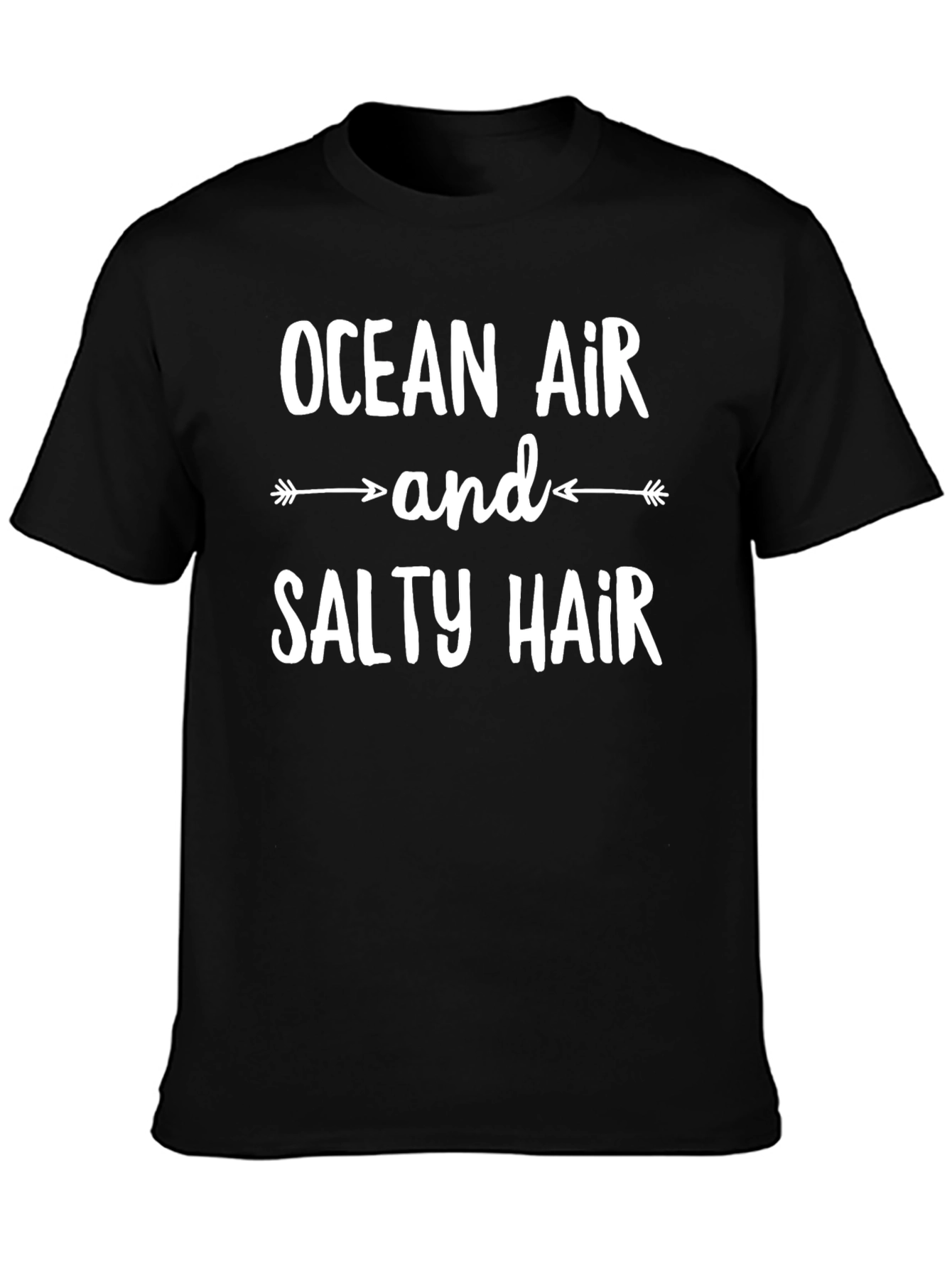 Ocean Air & Salty Hair Graphic Tee - Black