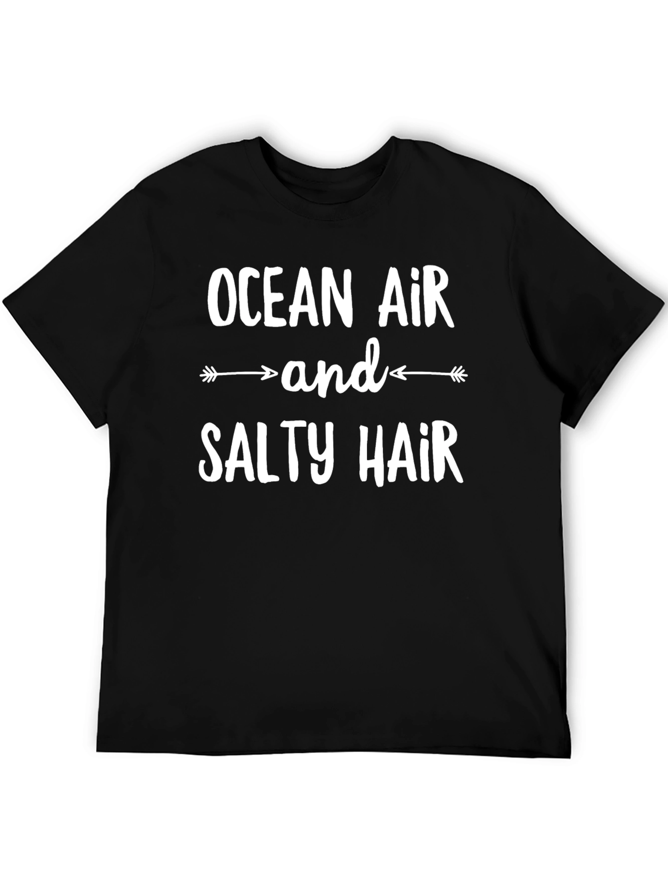 Ocean Air & Salty Hair Graphic Tee - Black
