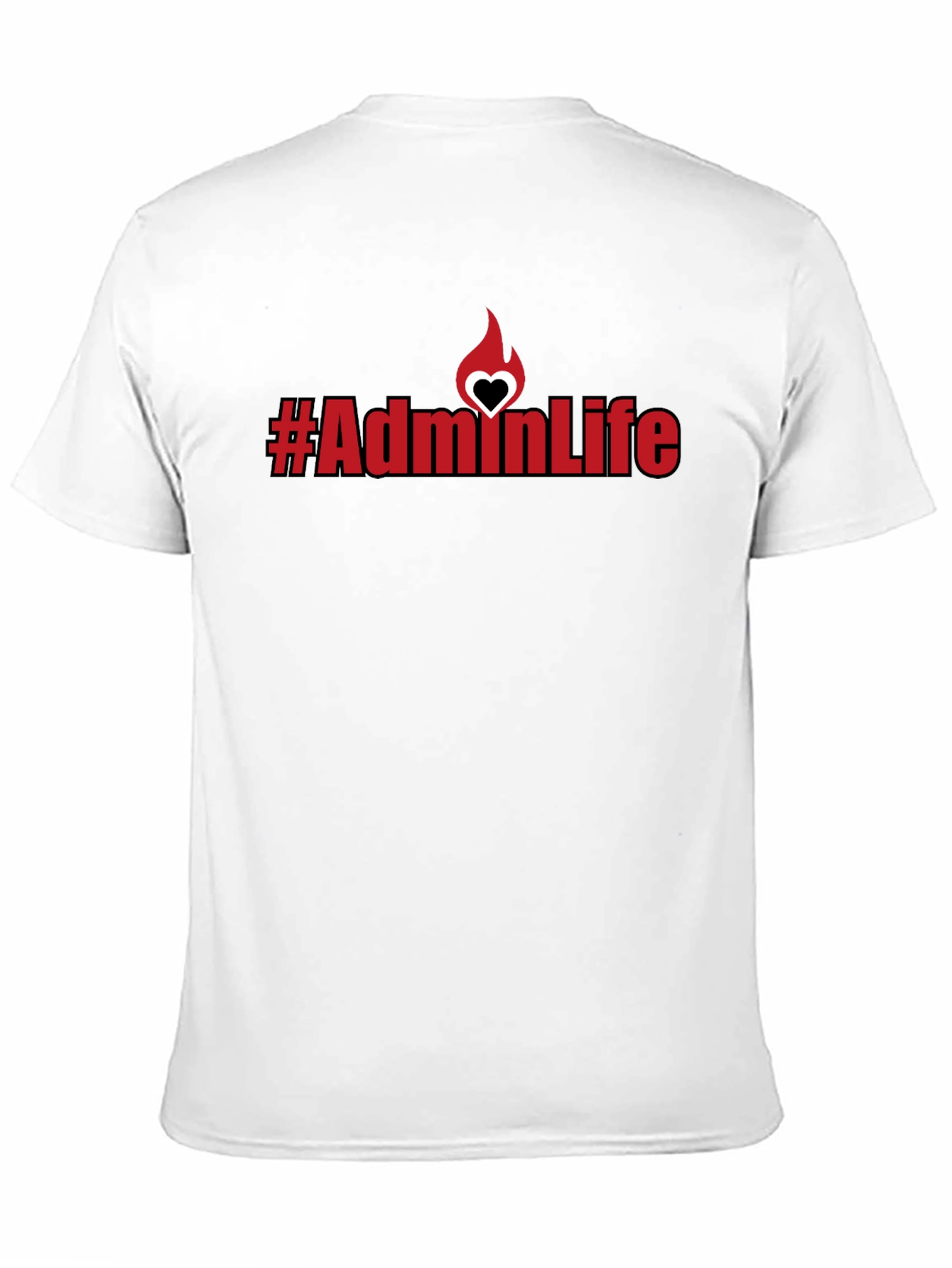 #AdminLife Graphic Tee - Black Cotton Blend T-Shirt